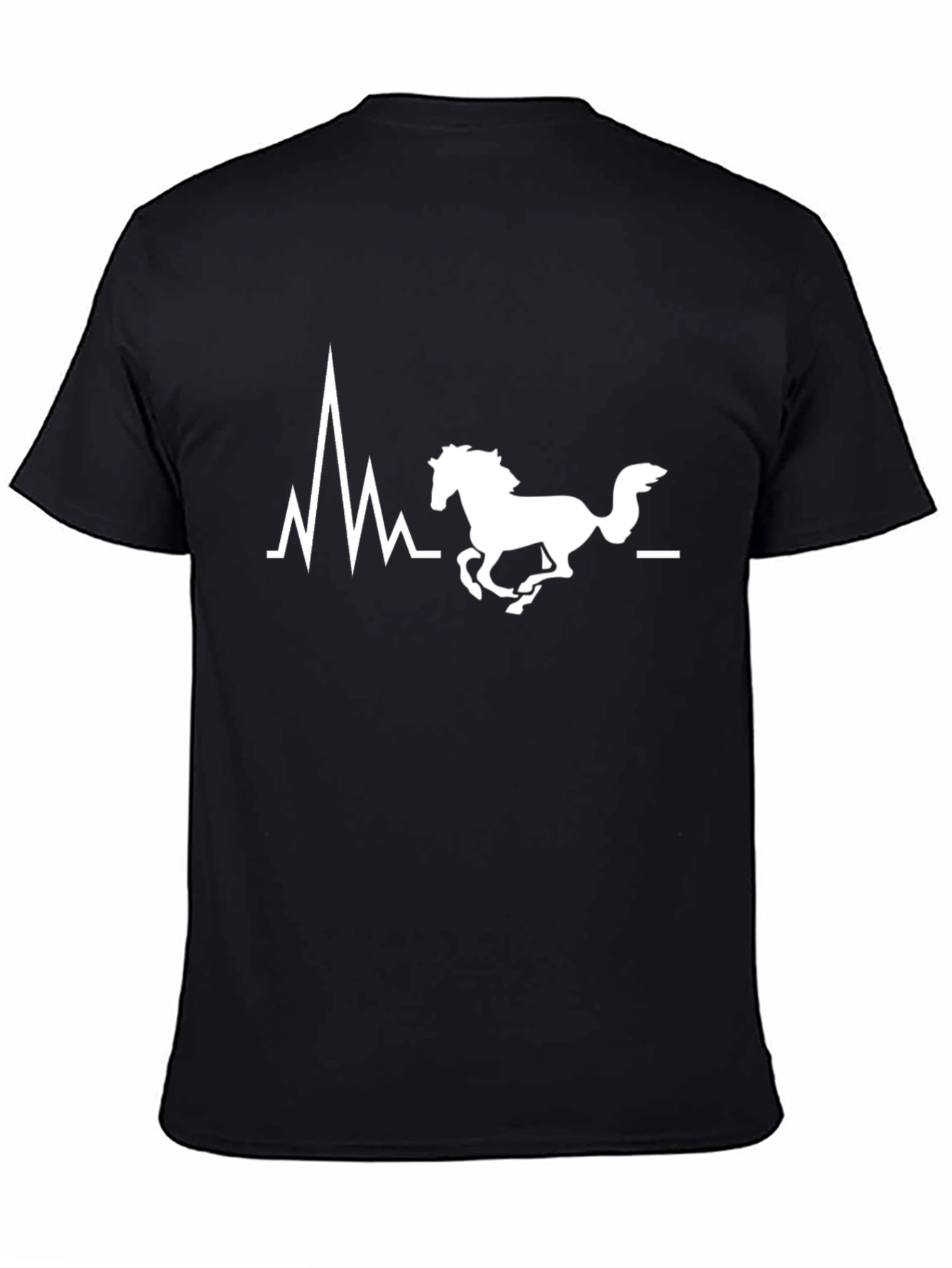 Horse Heartbeat T-Shirt - Black