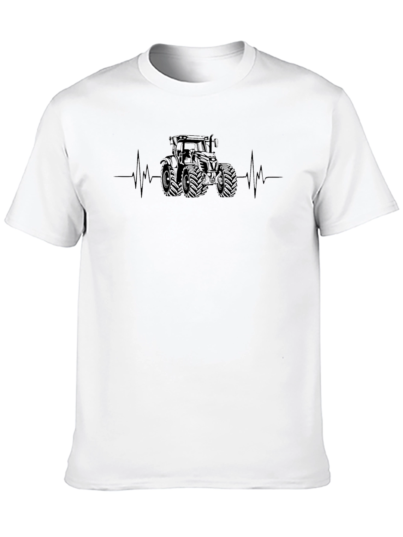 Tractor Heartbeat Graphic Tee - Farming Life Shirt