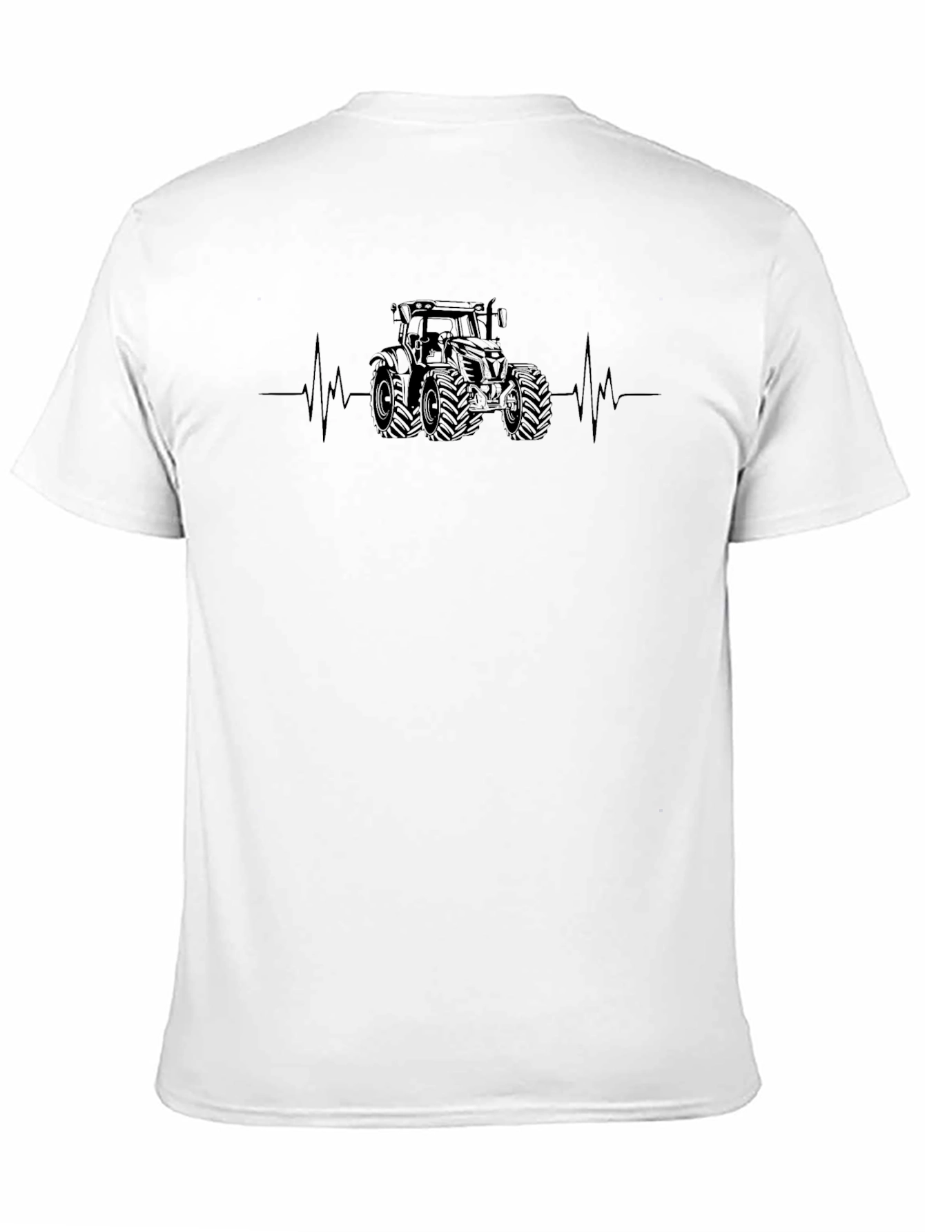 Tractor Heartbeat Graphic Tee - Farming Life Shirt