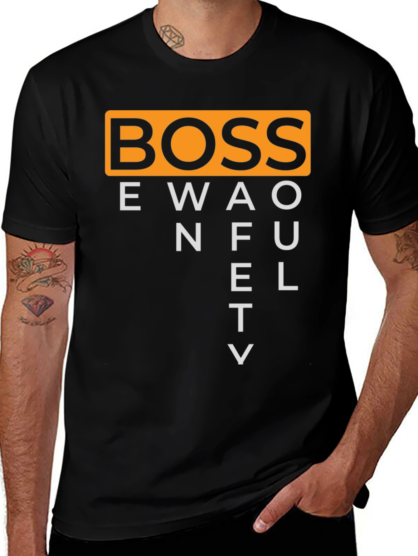 BOSS One Fluety Black Graphic T-Shirt