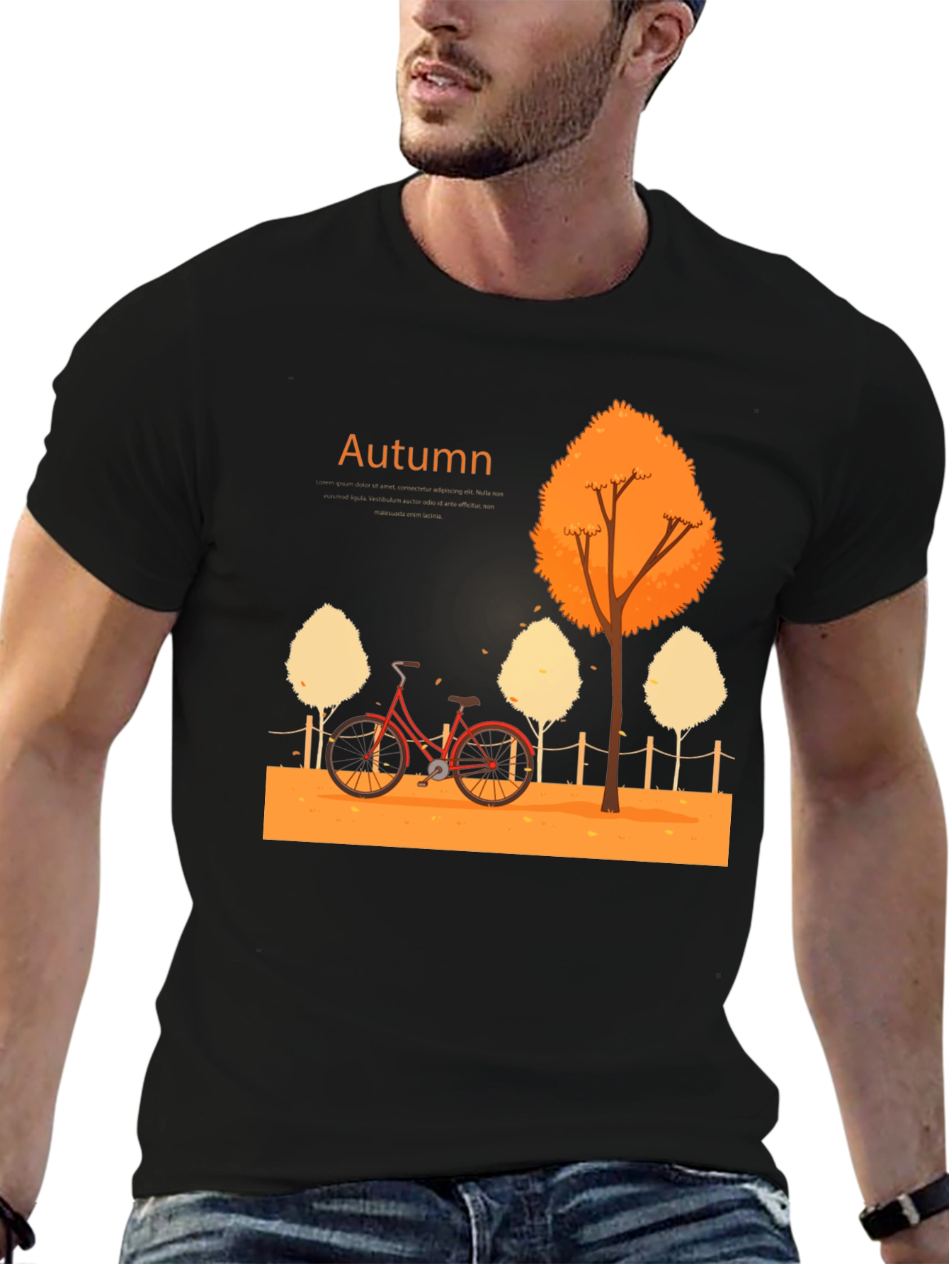 Autumn Bicycle T-Shirt - Nature Inspired Design