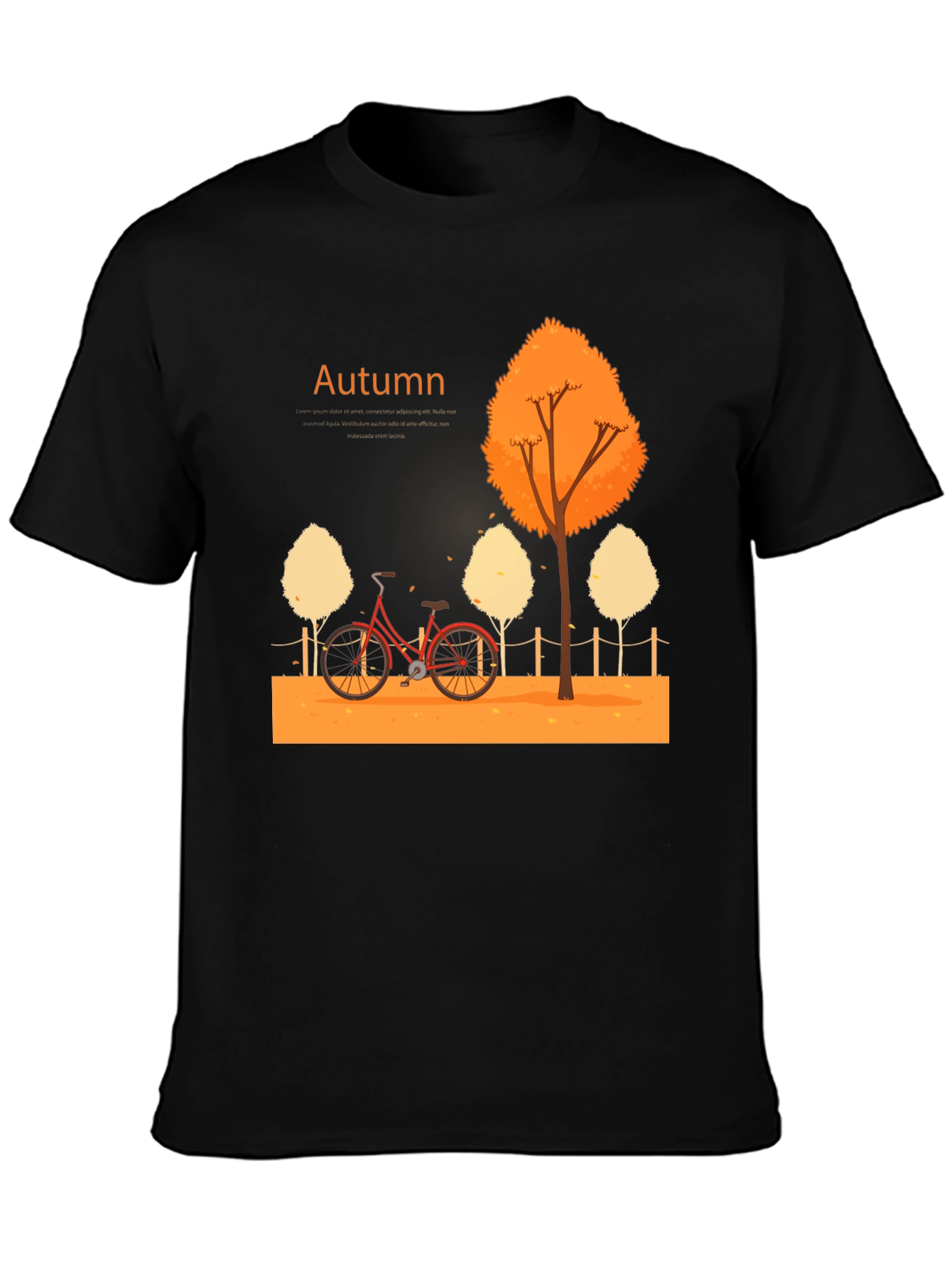 Autumn Bicycle T-Shirt - Nature Inspired Design