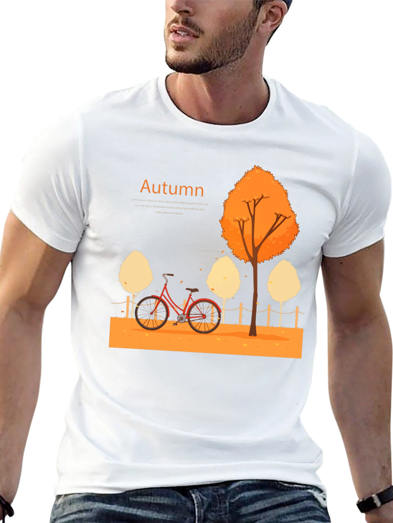 Autumn Bicycle T-Shirt - Nature Inspired Design