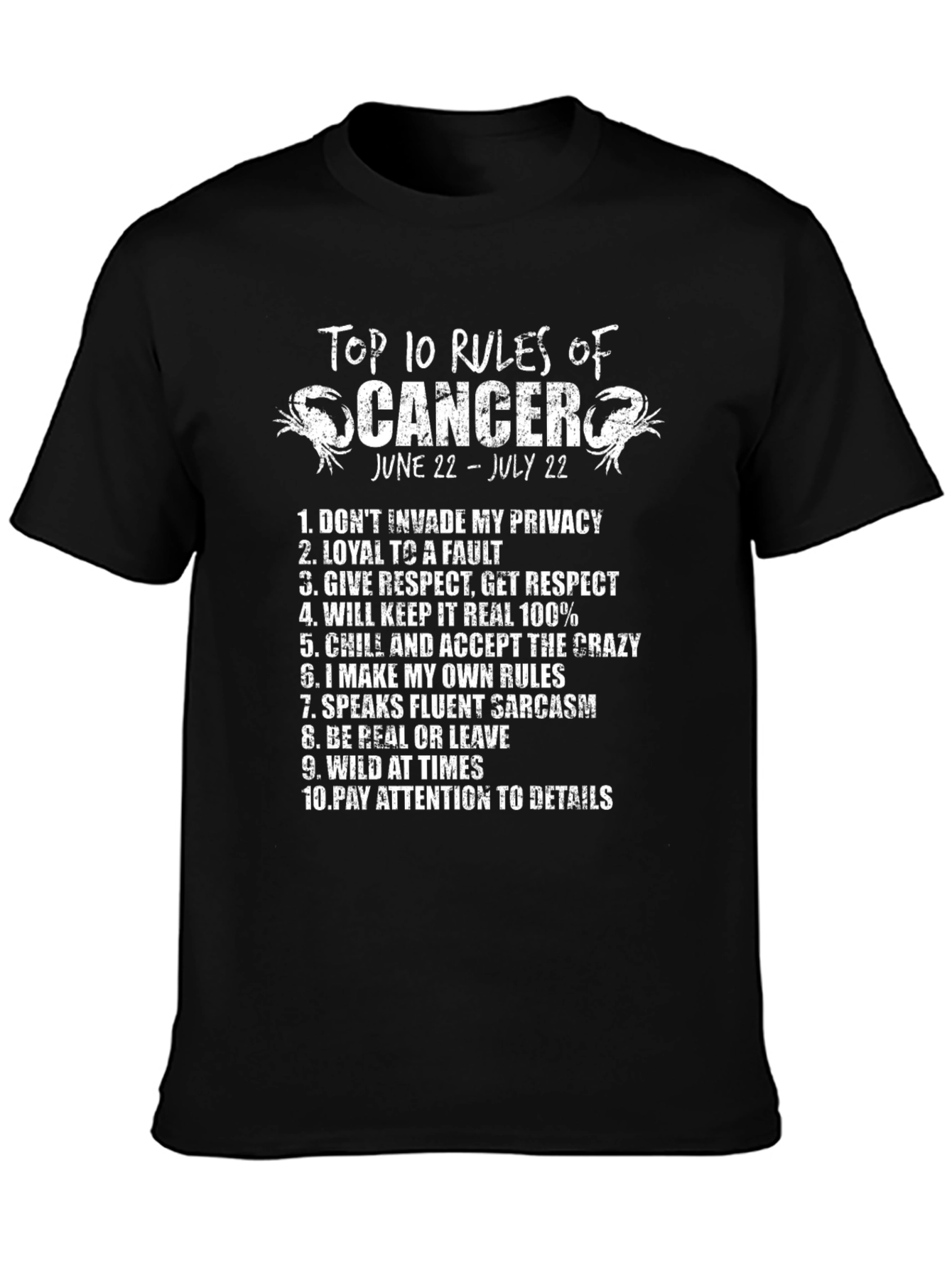 Cancer Zodiac T-Shirt: Top 10 Rules