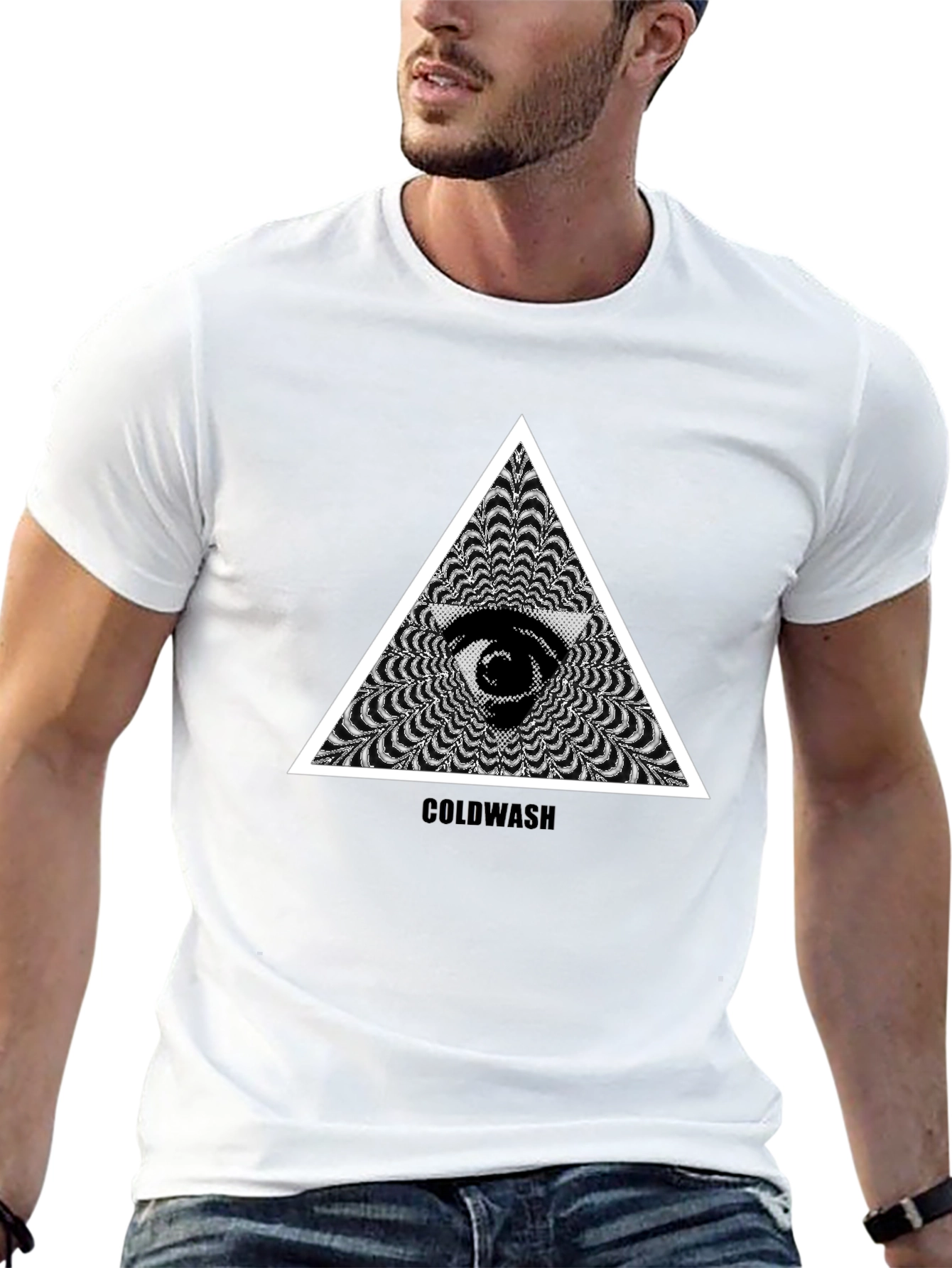 Mystic Eye Triangle Graphic Black T-Shirt