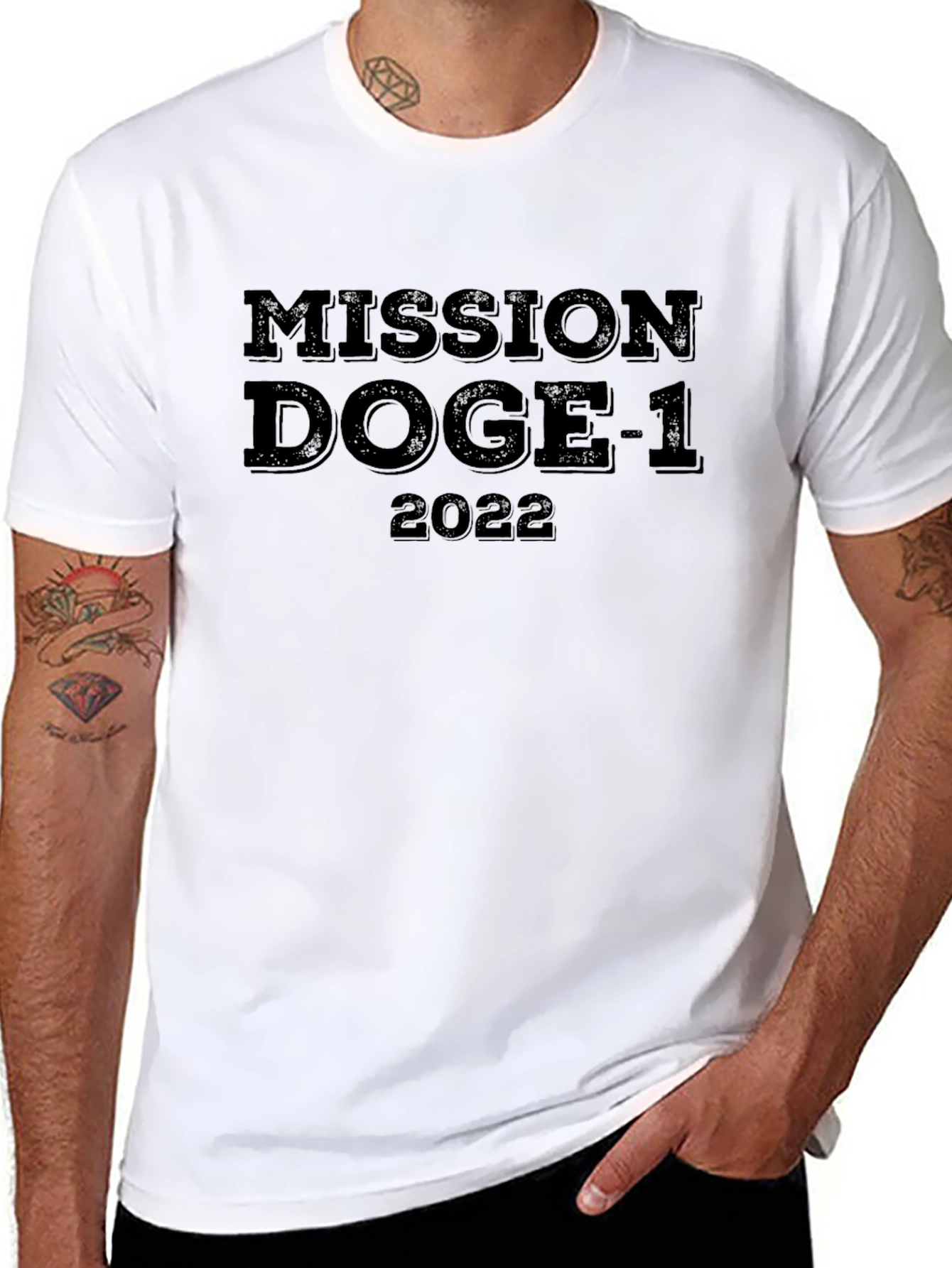 Mission Doge-1 2022 Black T-Shirt