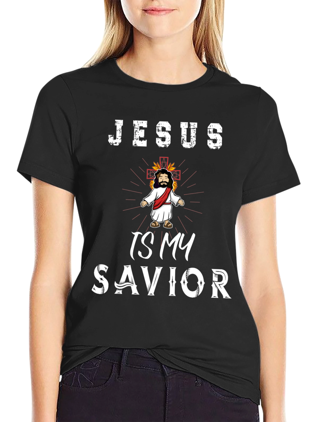 Jesus is My Savior Black T-Shirt