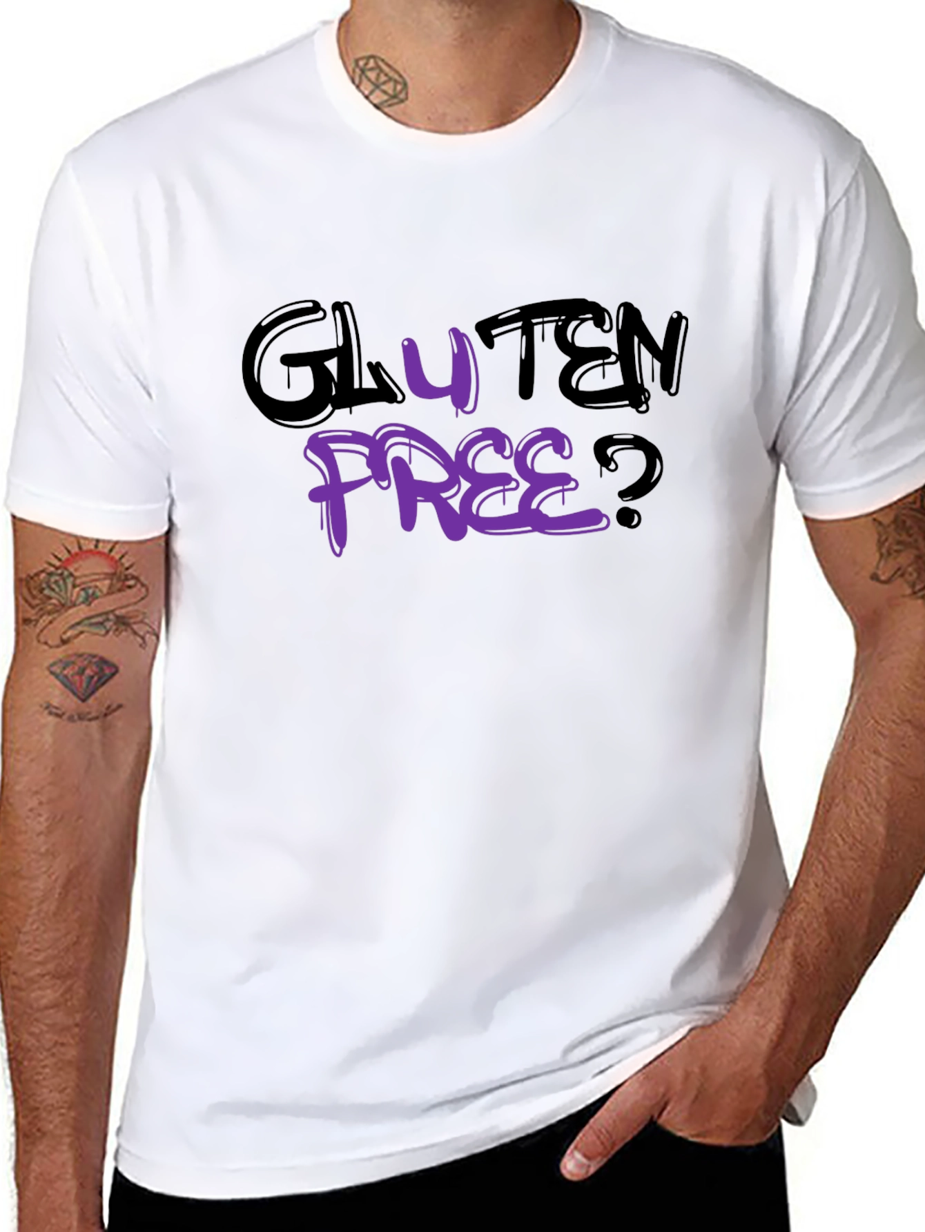 Gluten Free? Graphic Black T-Shirt