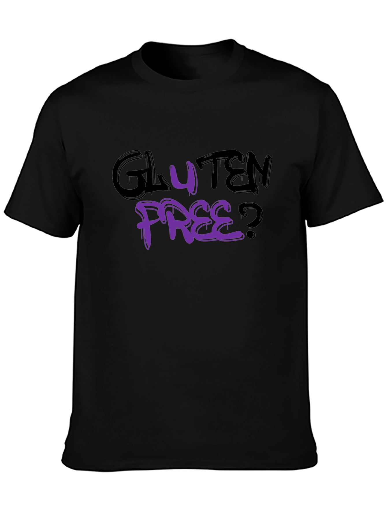 Gluten Free? Graphic Black T-Shirt