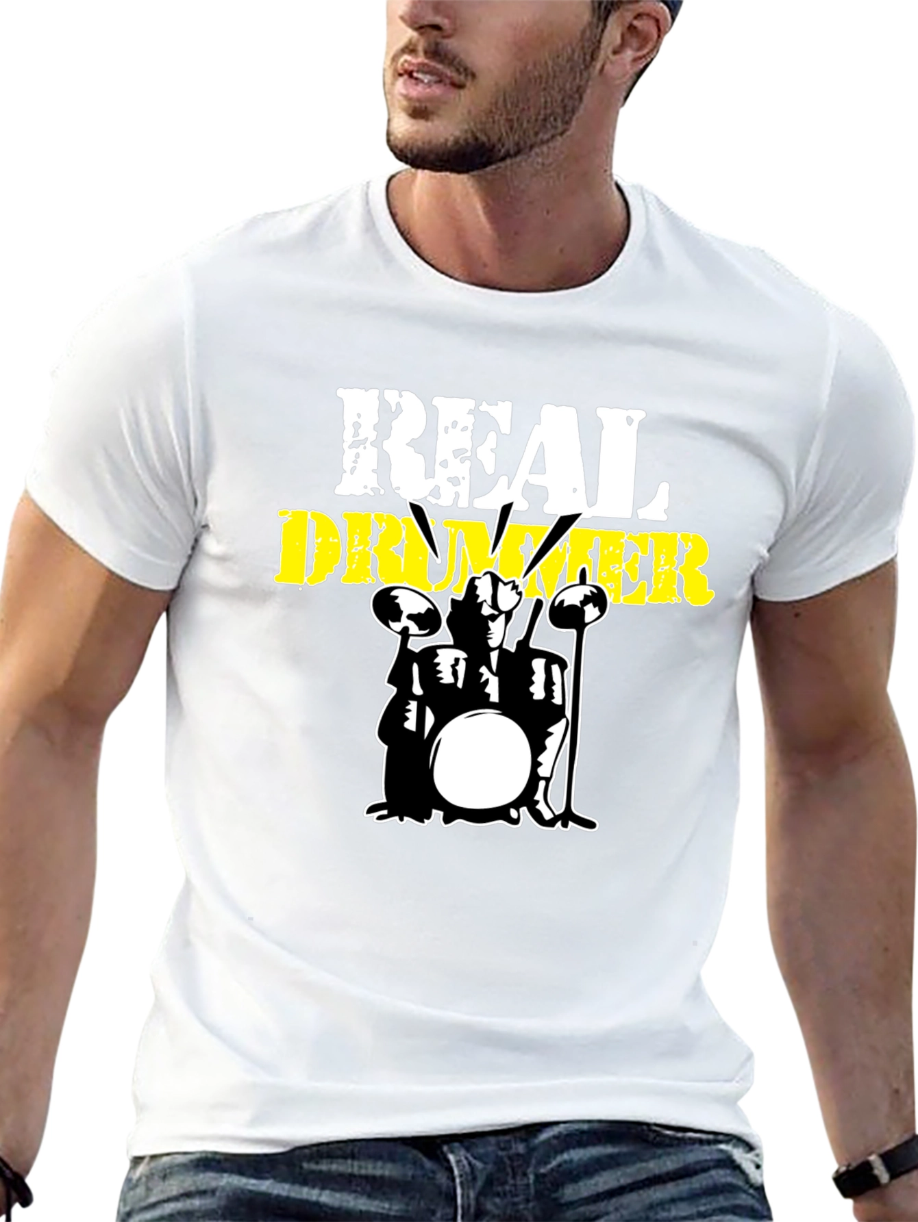 Real Drummer Black T-Shirt