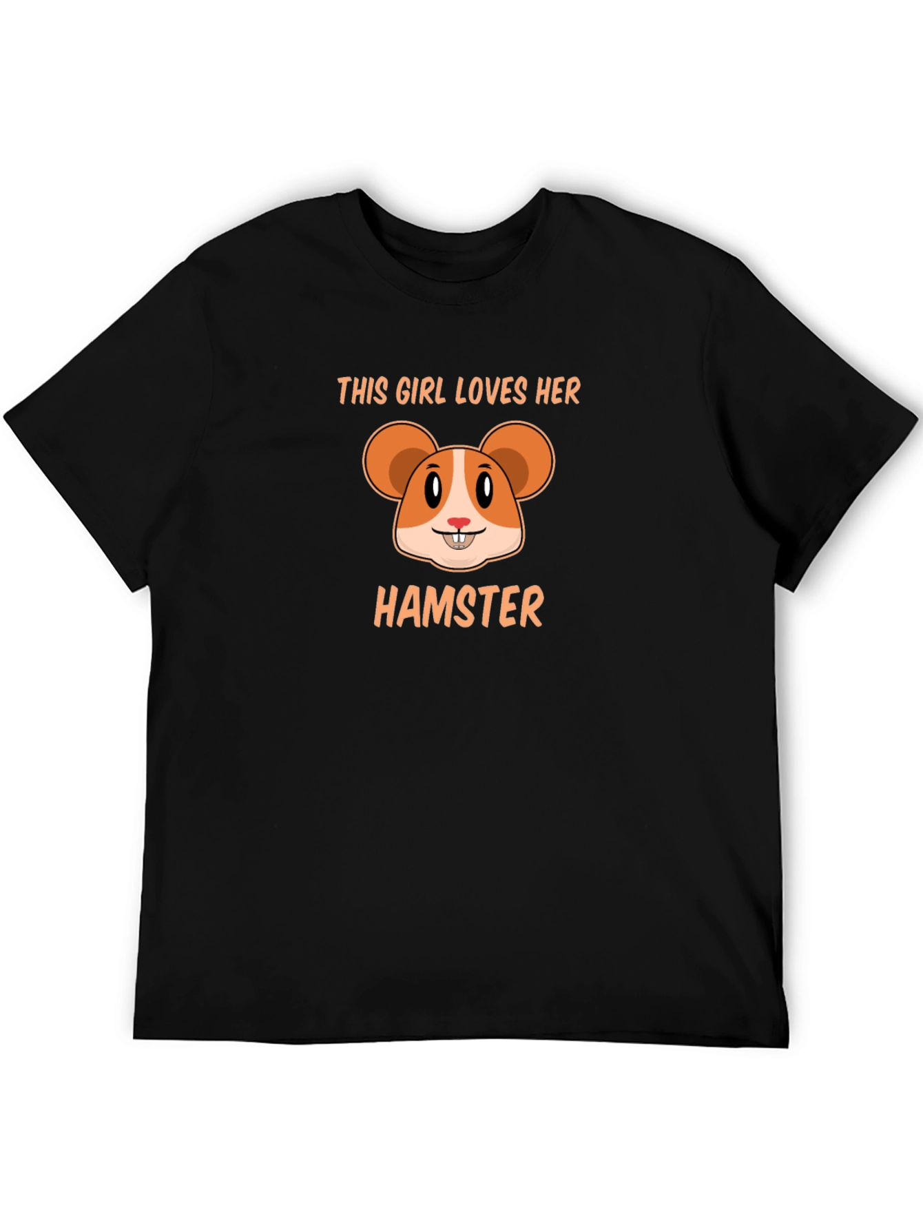 This Girl Loves Her Hamster Black T-Shirt
