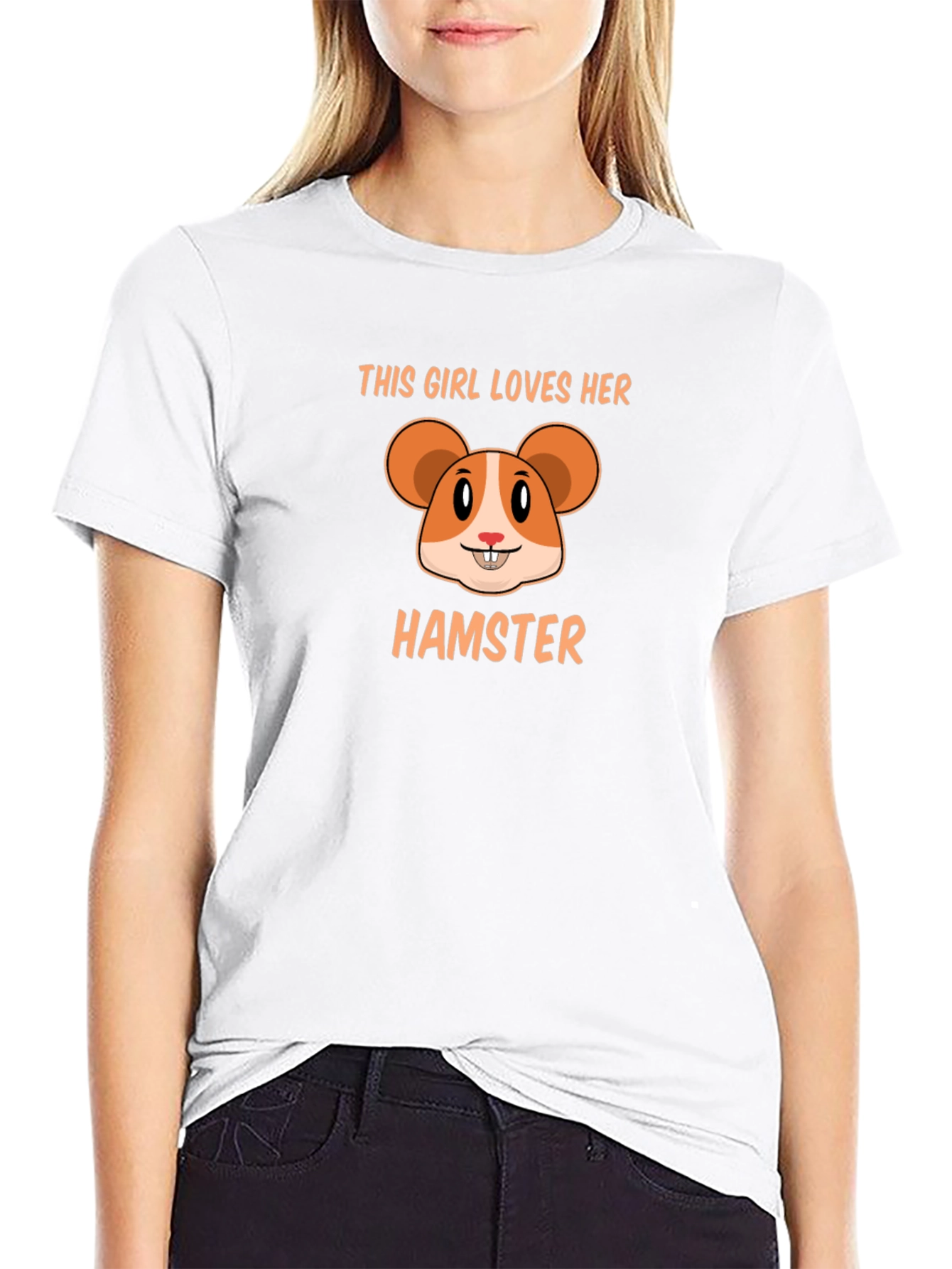 This Girl Loves Her Hamster Black T-Shirt