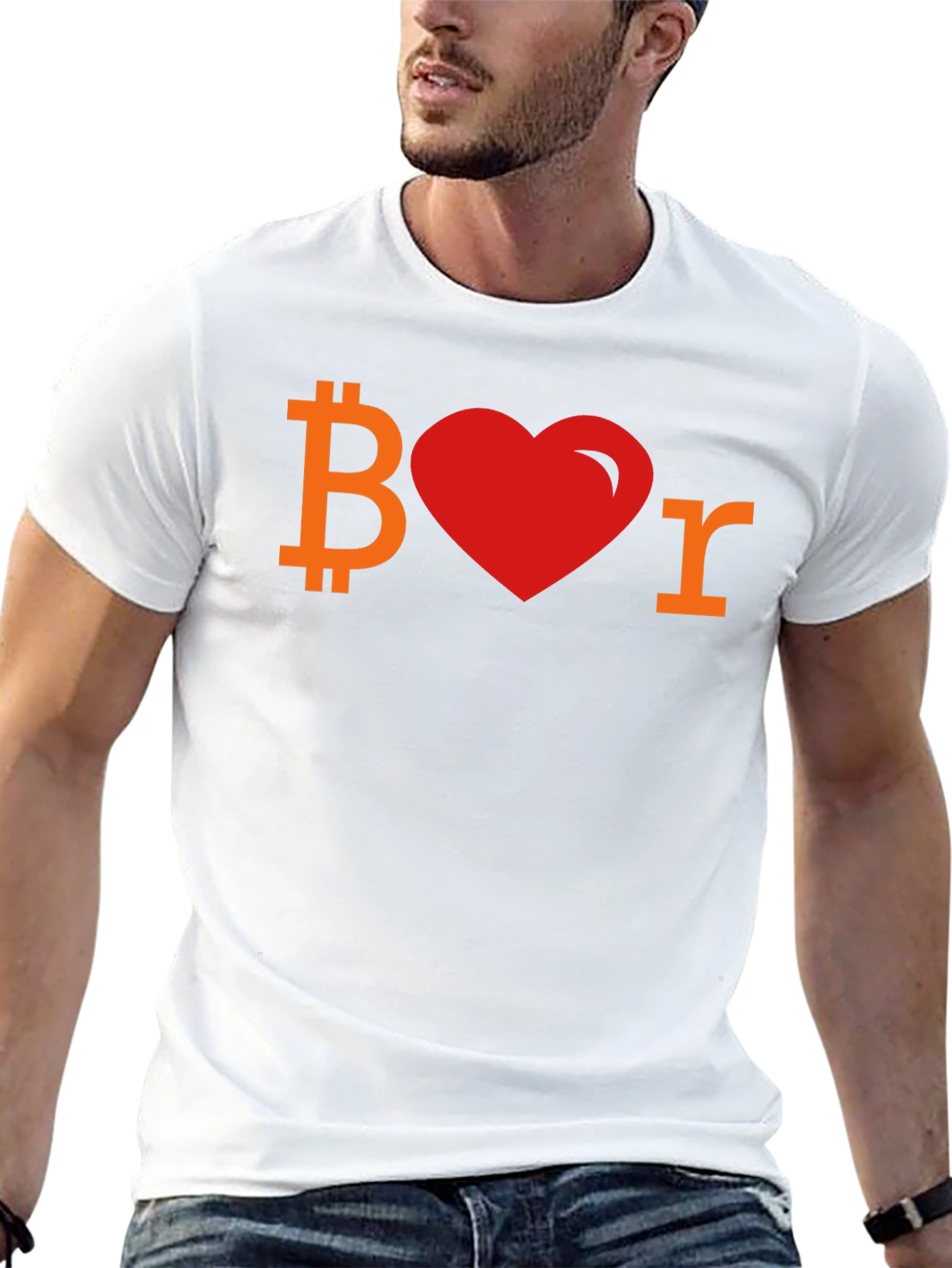 Bitcoin Lover Tee - Crypto Heart Shirt
