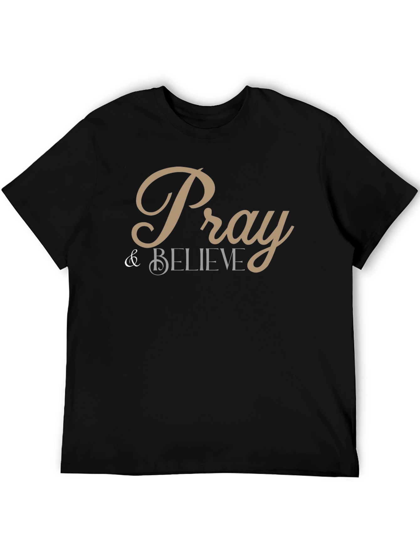 Pray & Believe Black Graphic Tee