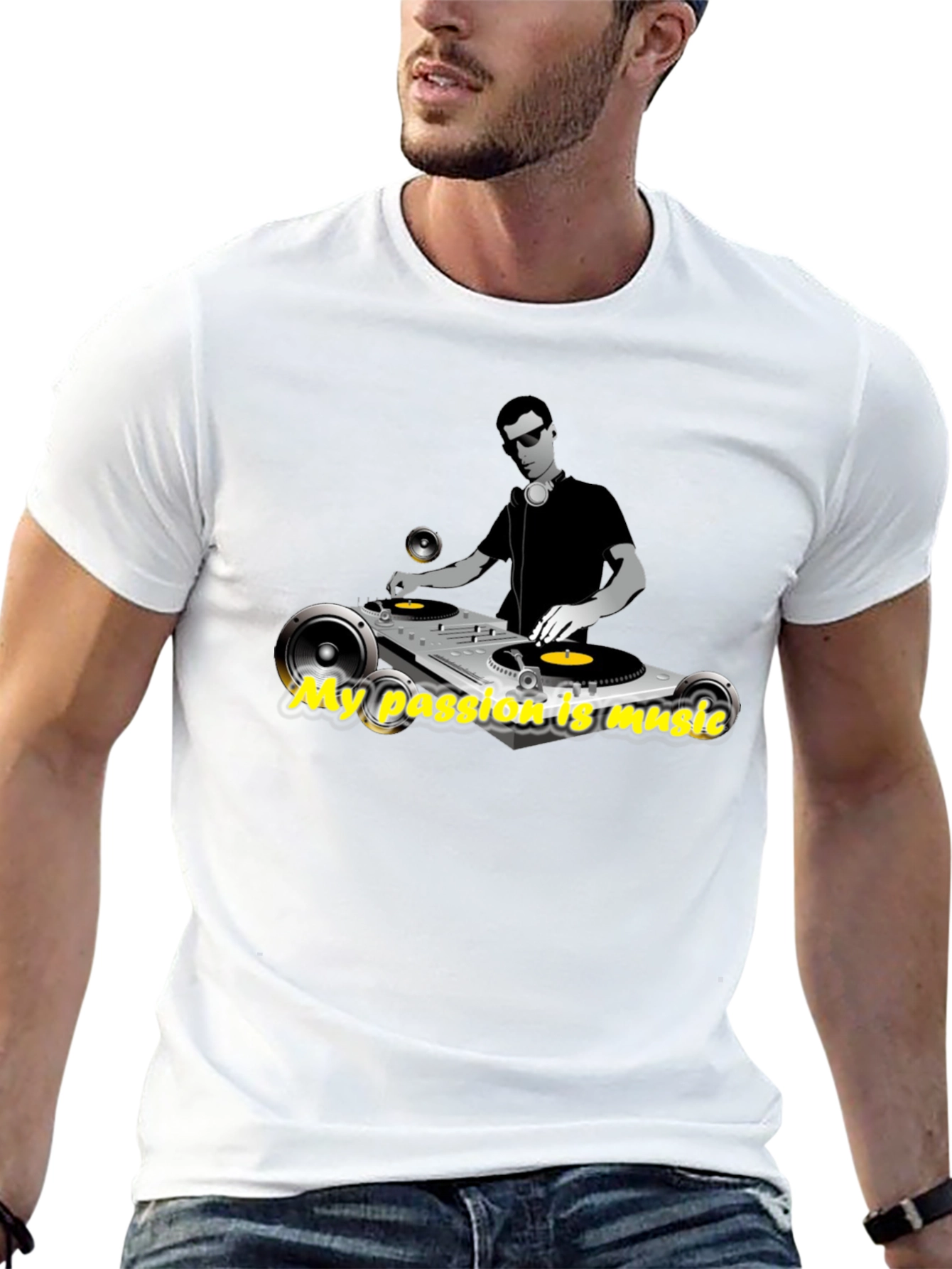 DJ Turntable Music Lover Graphic Tee