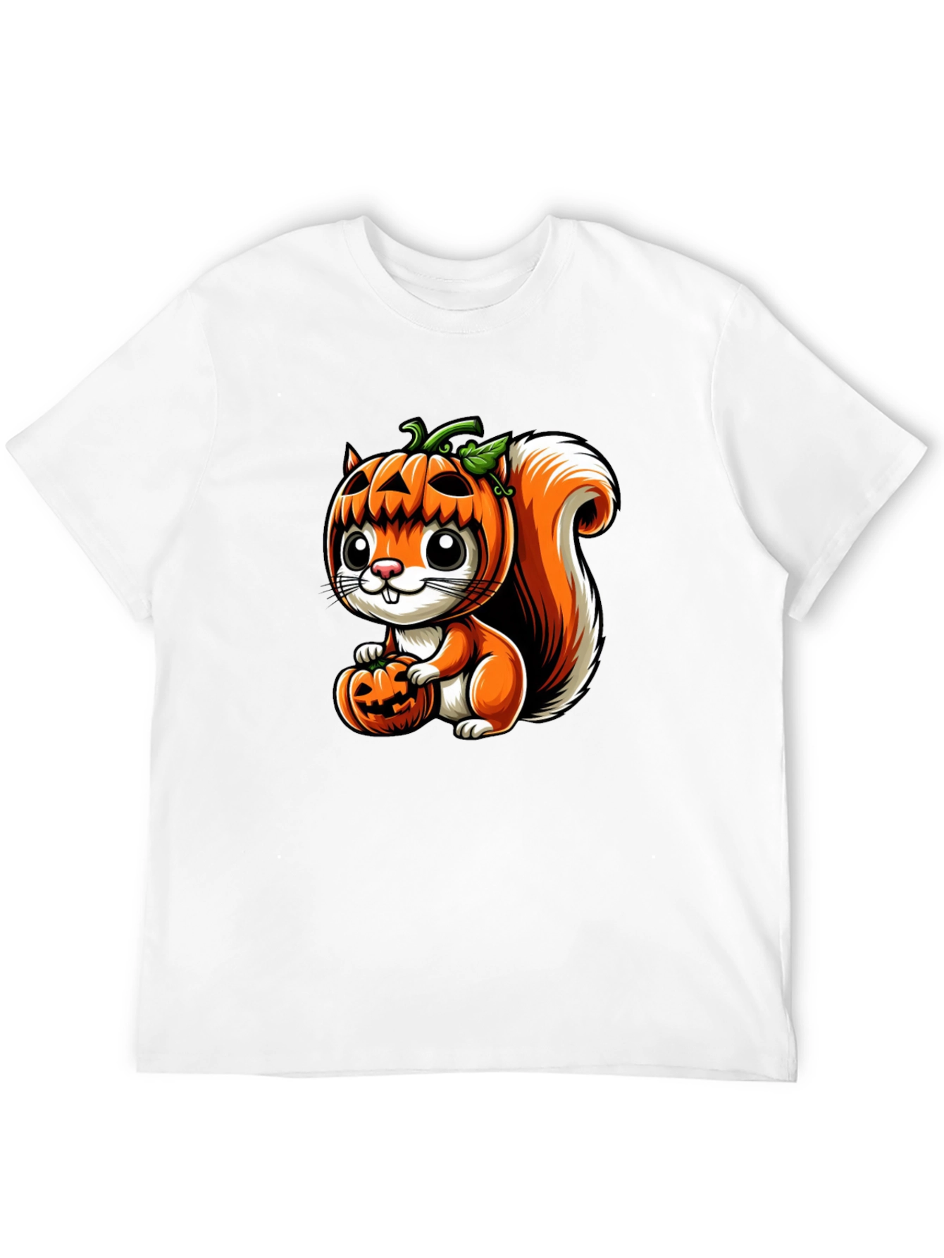 Halloween Squirrel Pumpkin Head T-Shirt