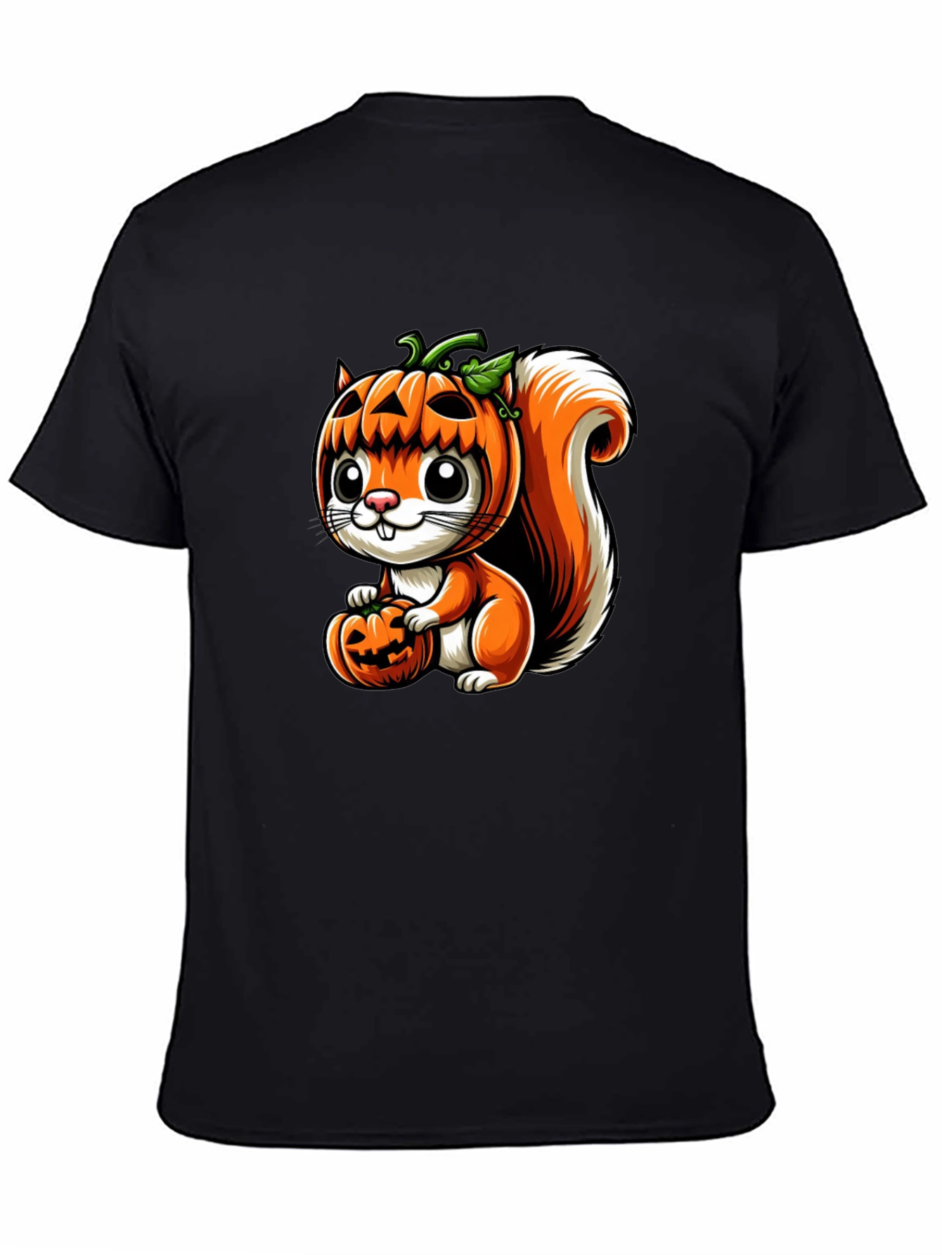 Halloween Squirrel Pumpkin Head T-Shirt
