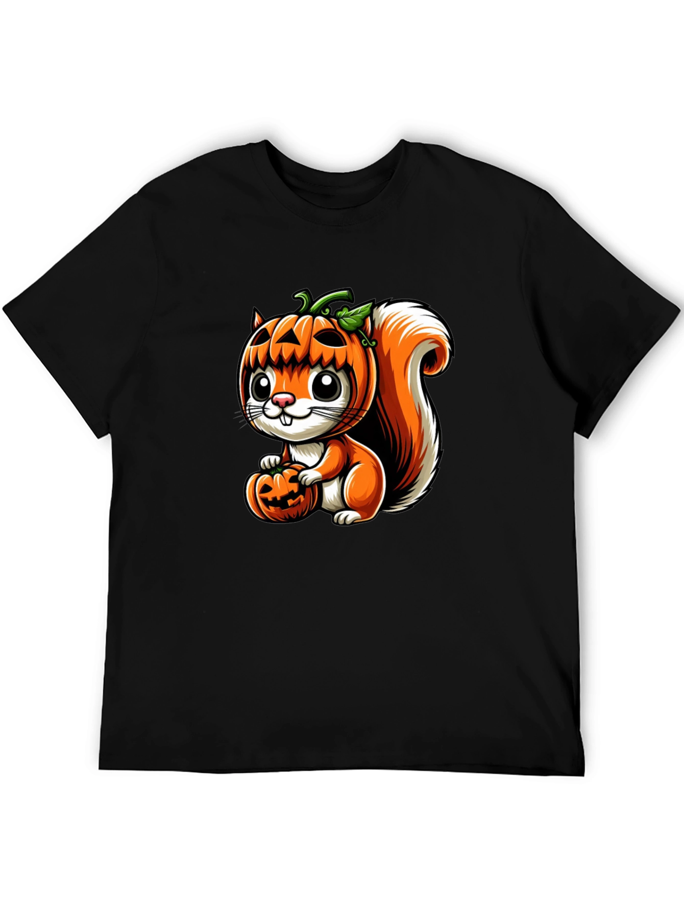 Halloween Squirrel Pumpkin Head T-Shirt