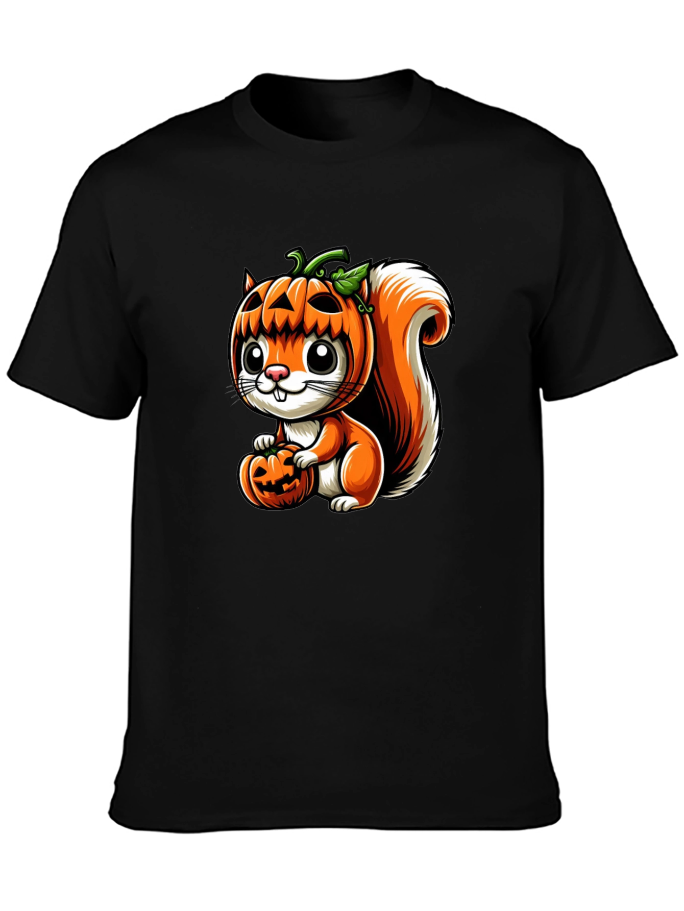 Halloween Squirrel Pumpkin Head T-Shirt