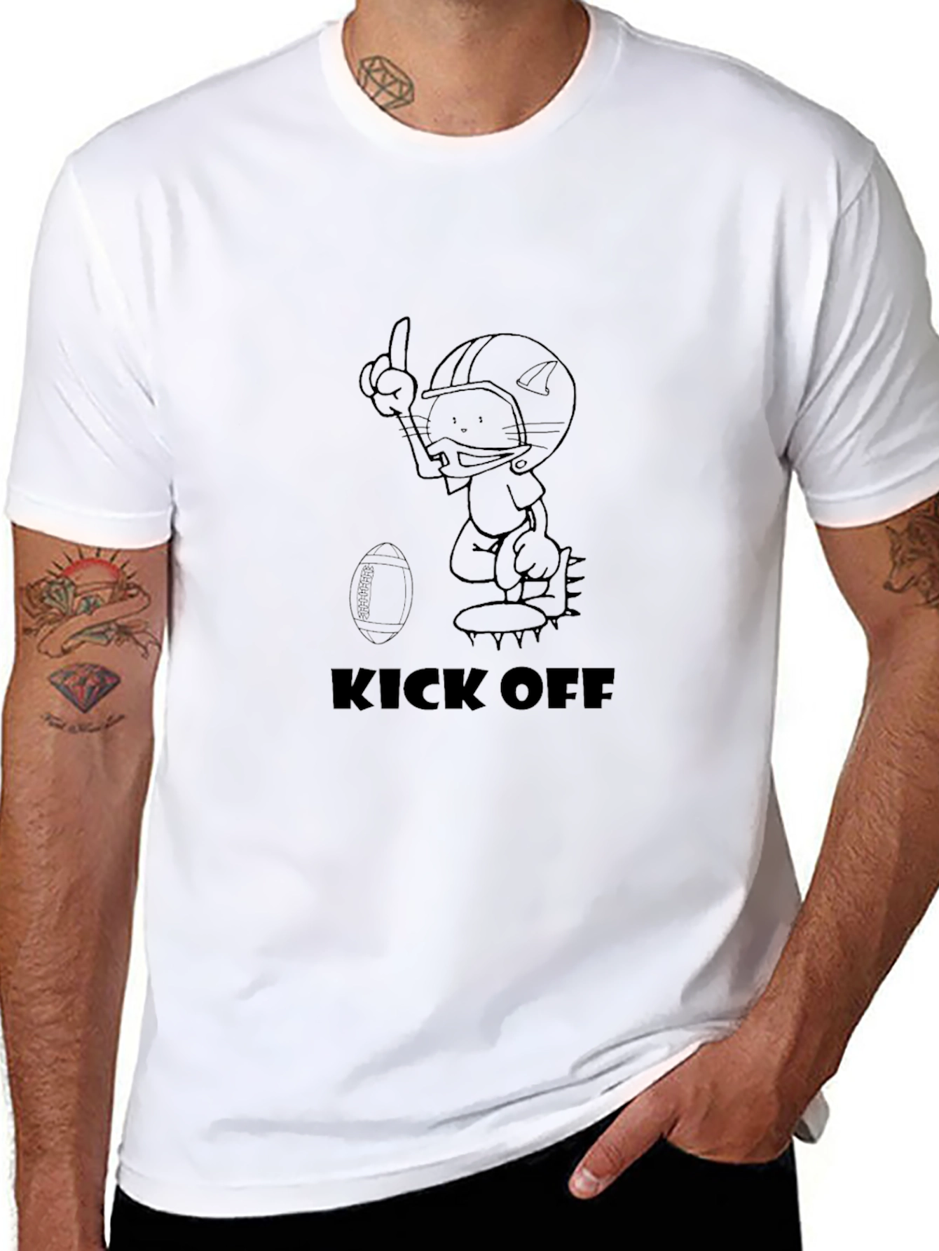 Kick Off Football Cartoon T-Shirt