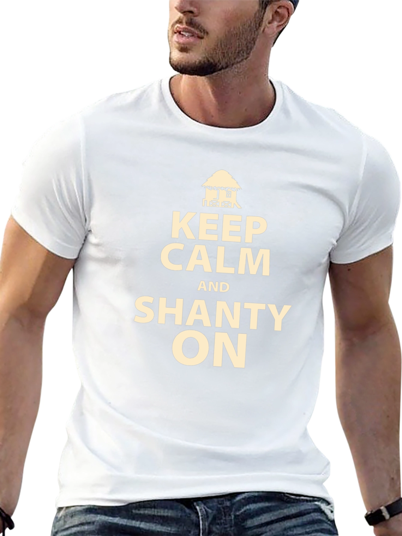 Keep Calm and Shanty On Black T-Shirt