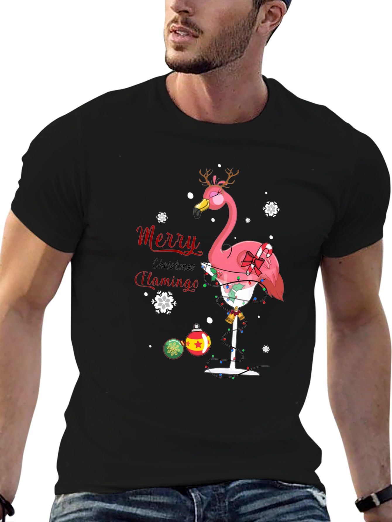 Merry Christmas Flamingo T-Shirt