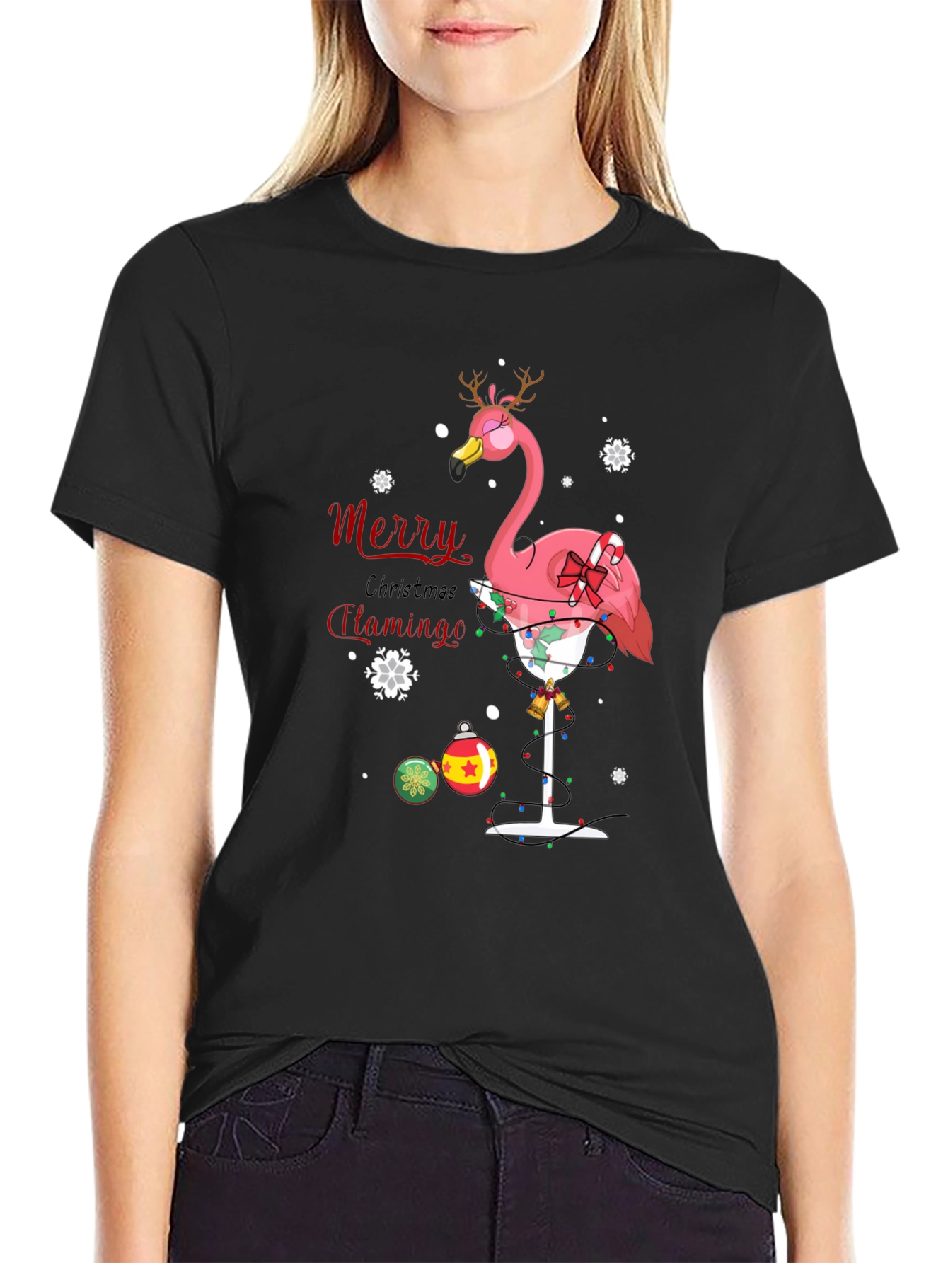 Merry Christmas Flamingo T-Shirt