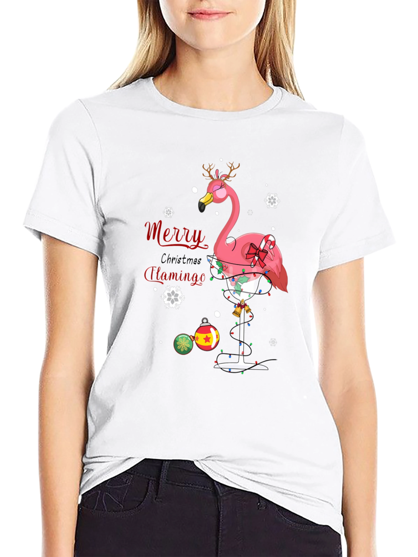 Merry Christmas Flamingo T-Shirt