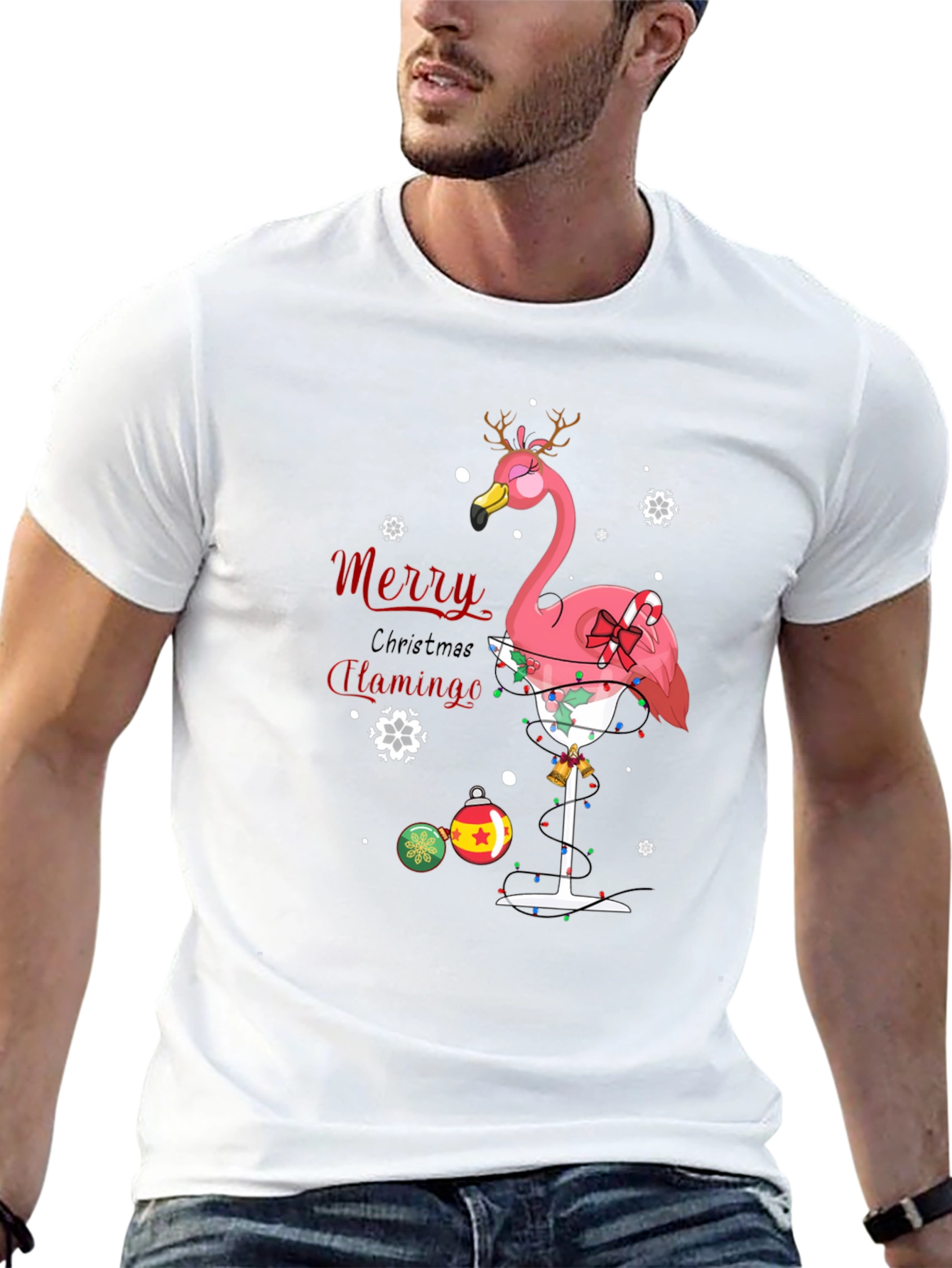 Merry Christmas Flamingo T-Shirt