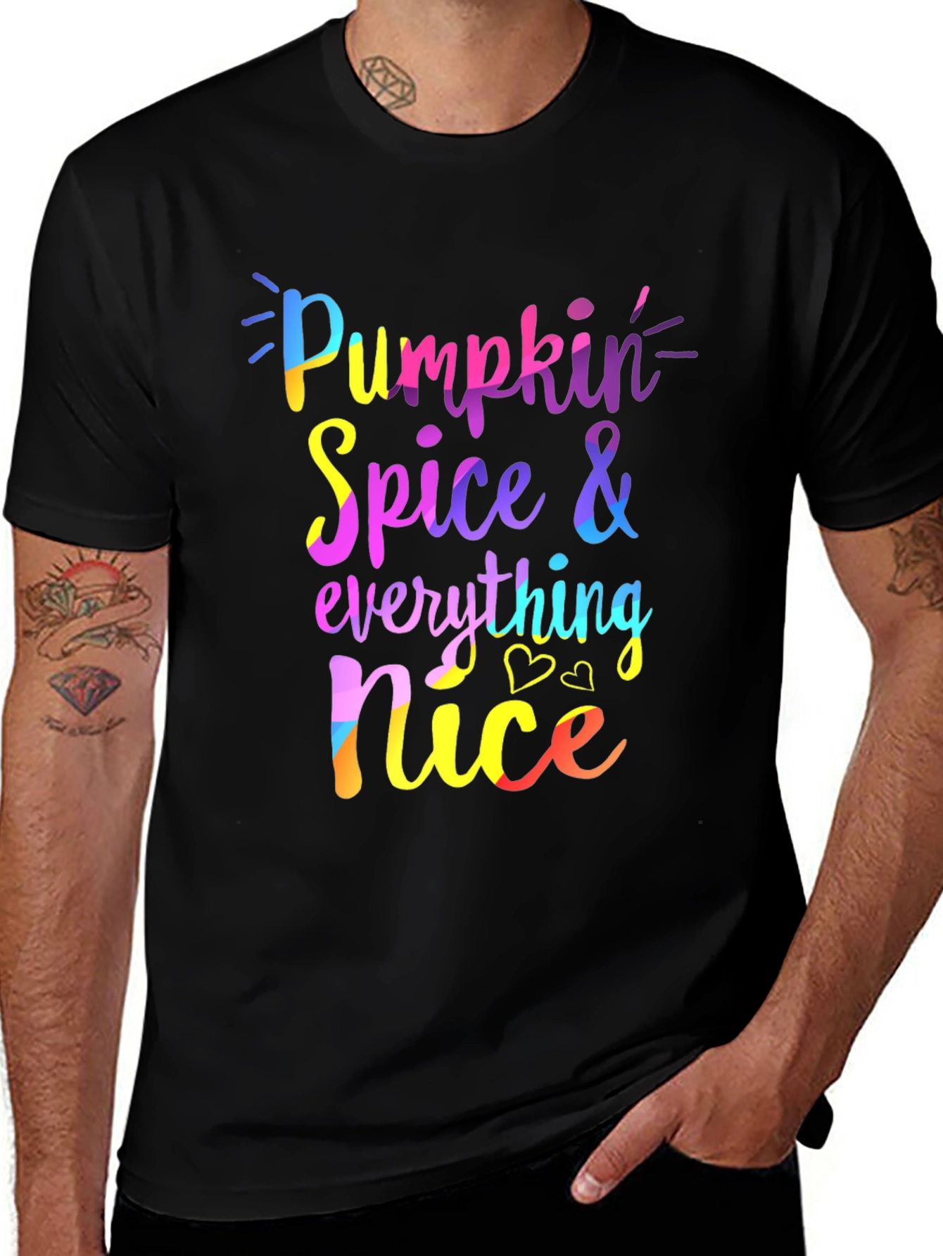 Pumpkin Spice Everything Nice Black Tee