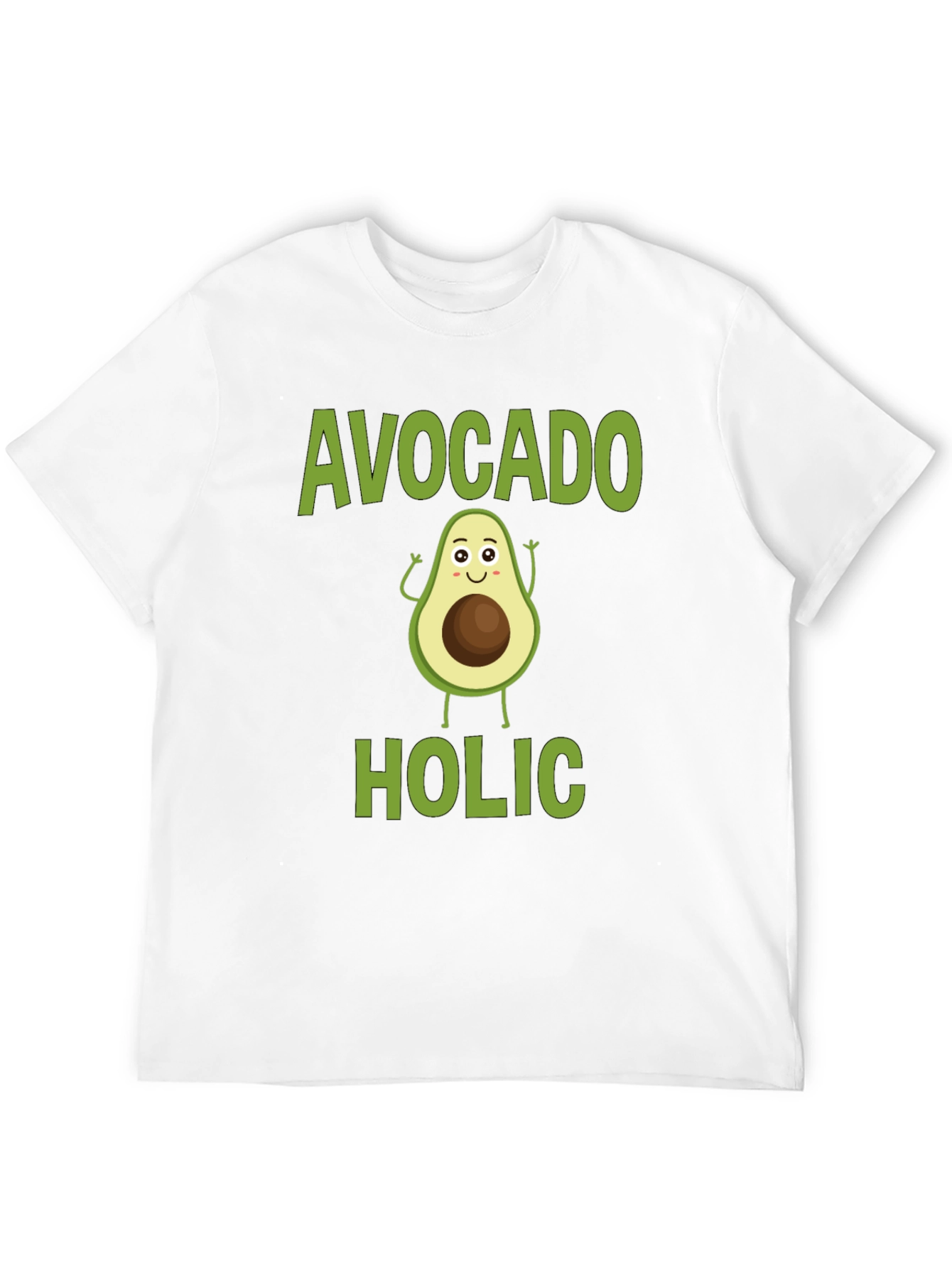 Avocado-holic Graphic Tee - Black Cotton T-Shirt