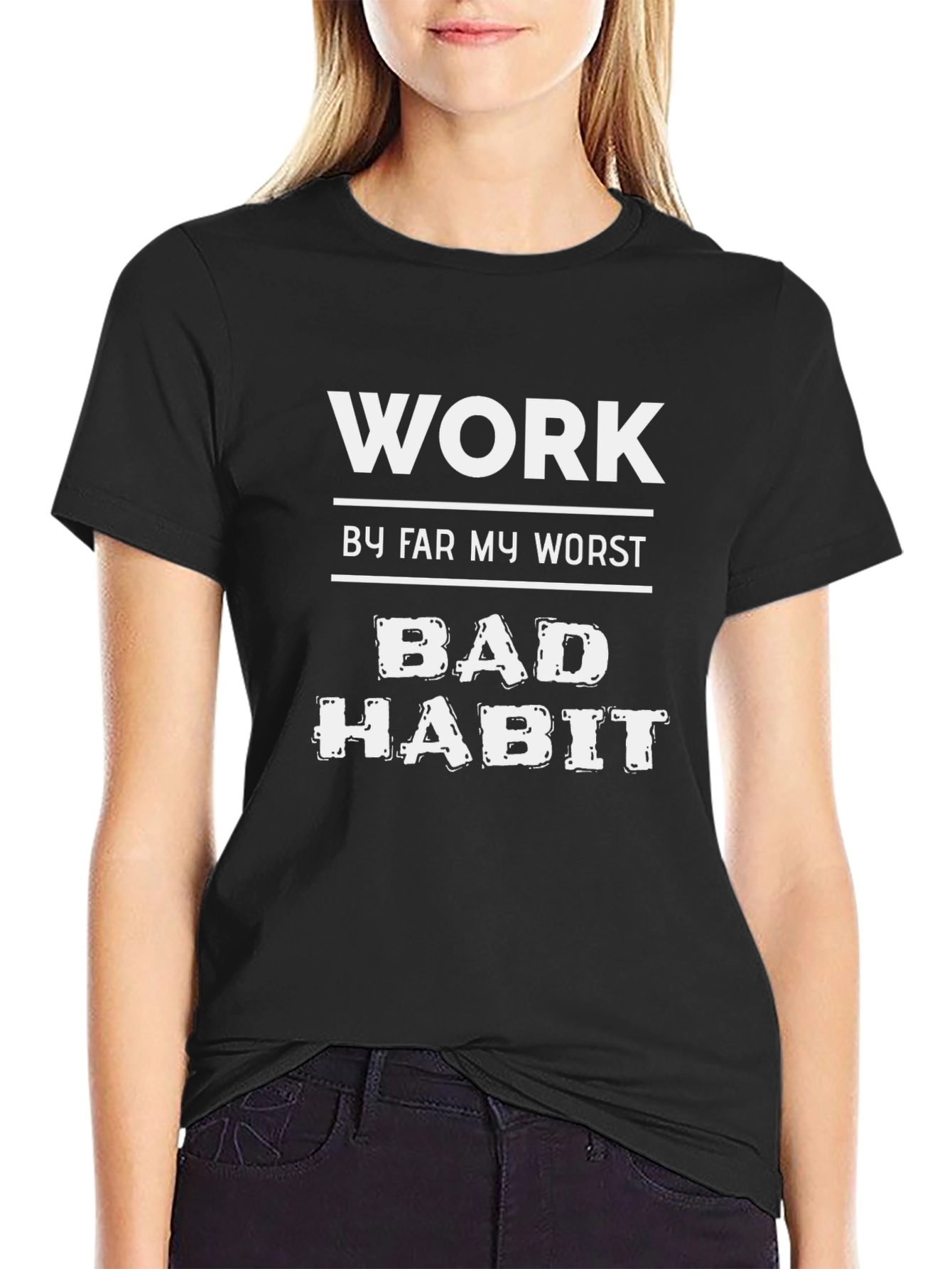 Work Bad Habit T-Shirt Funny Sarcastic Tee