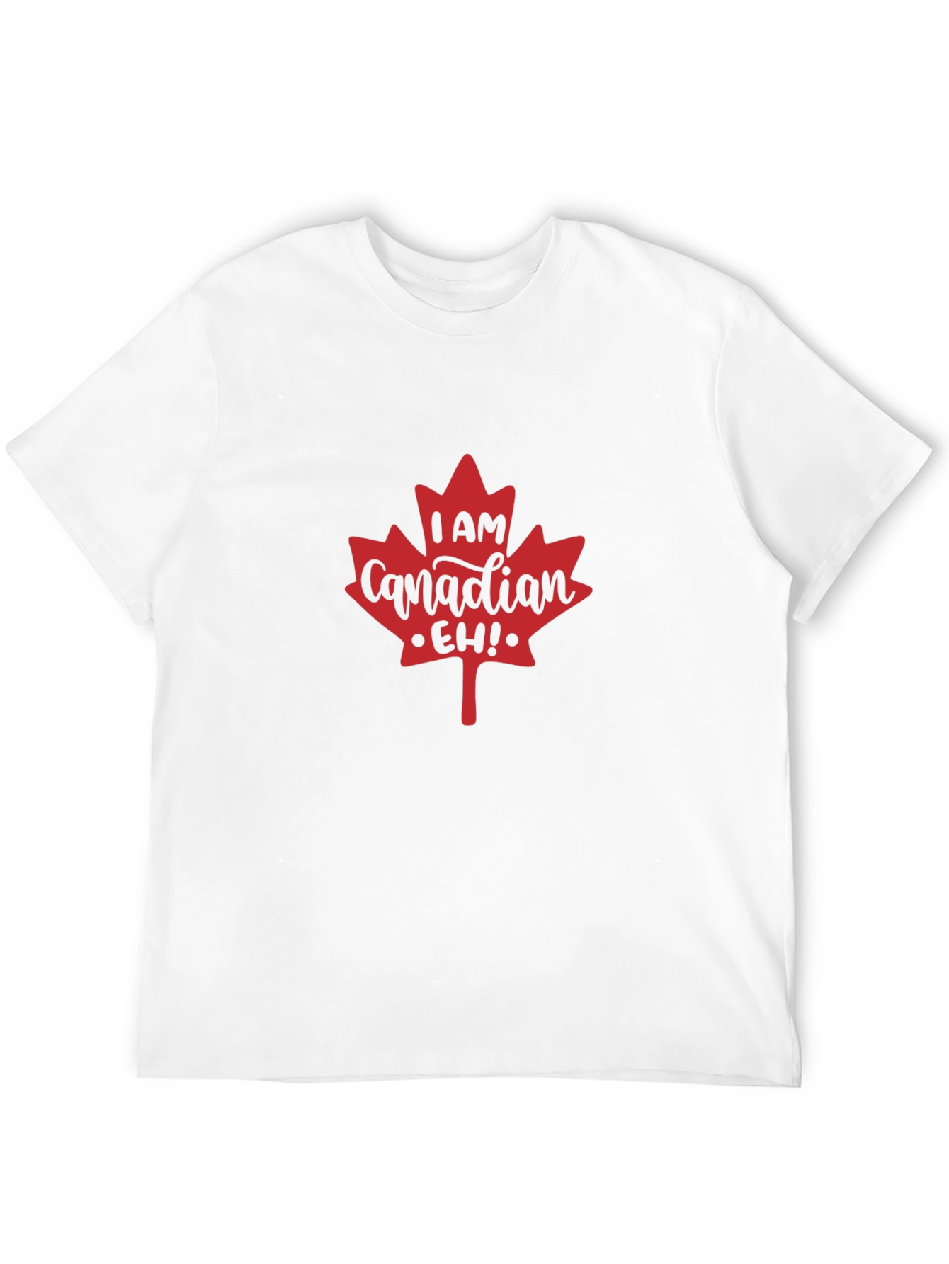 I am Canadian Eh! Maple Leaf Black T-Shirt