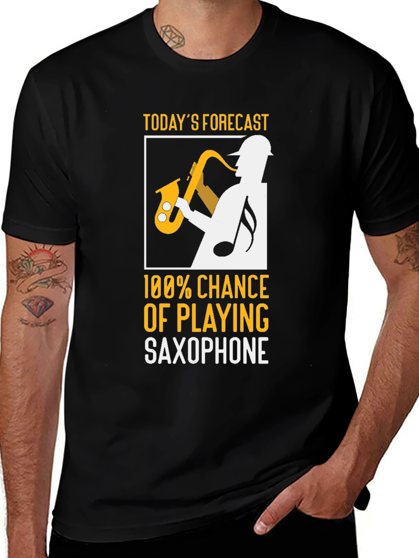 Saxophone Player Forecast T-Shirt