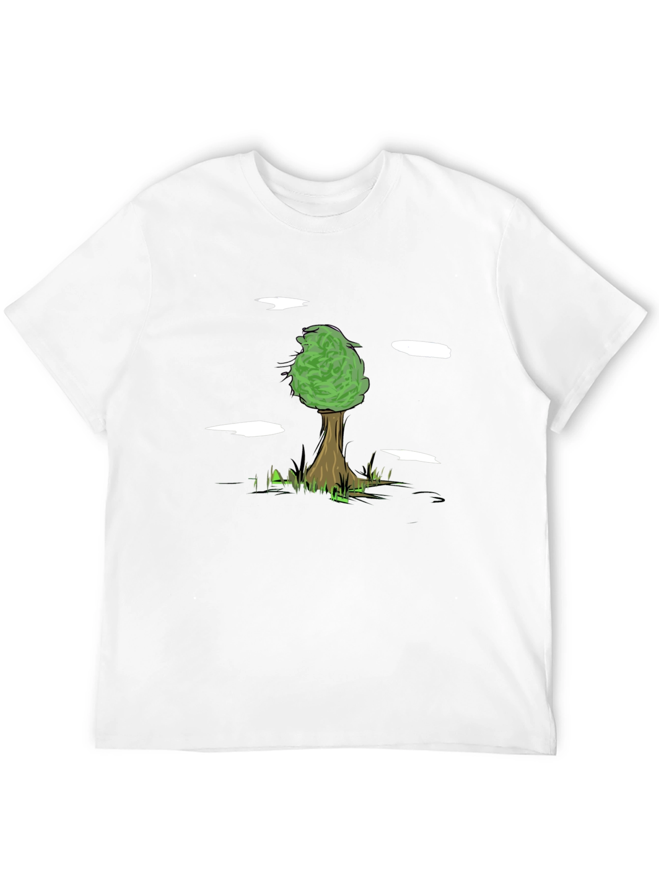 Nature Tree Graphic Tee - Black Cotton Comfort