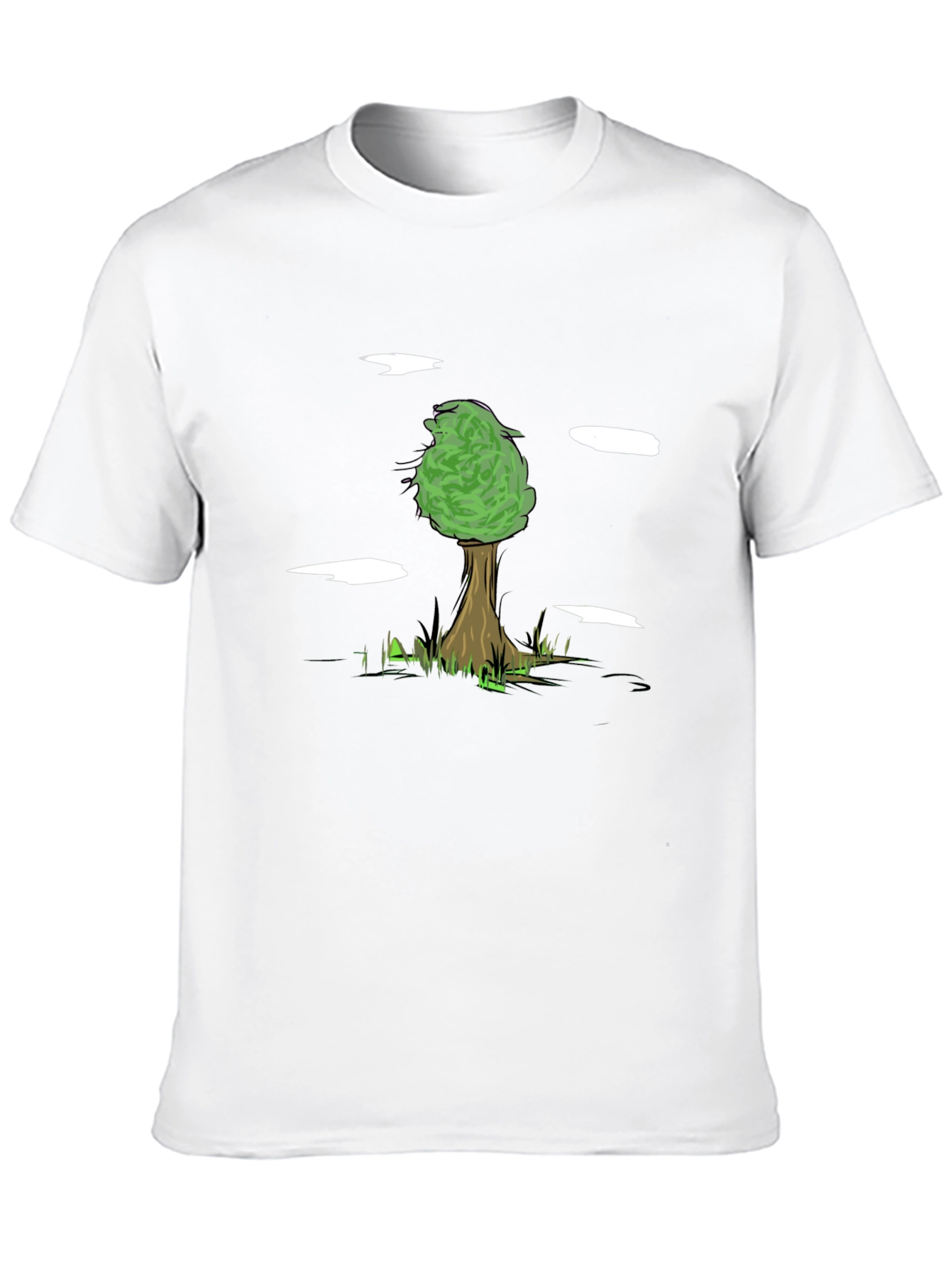 Nature Tree Graphic Tee - Black Cotton Comfort