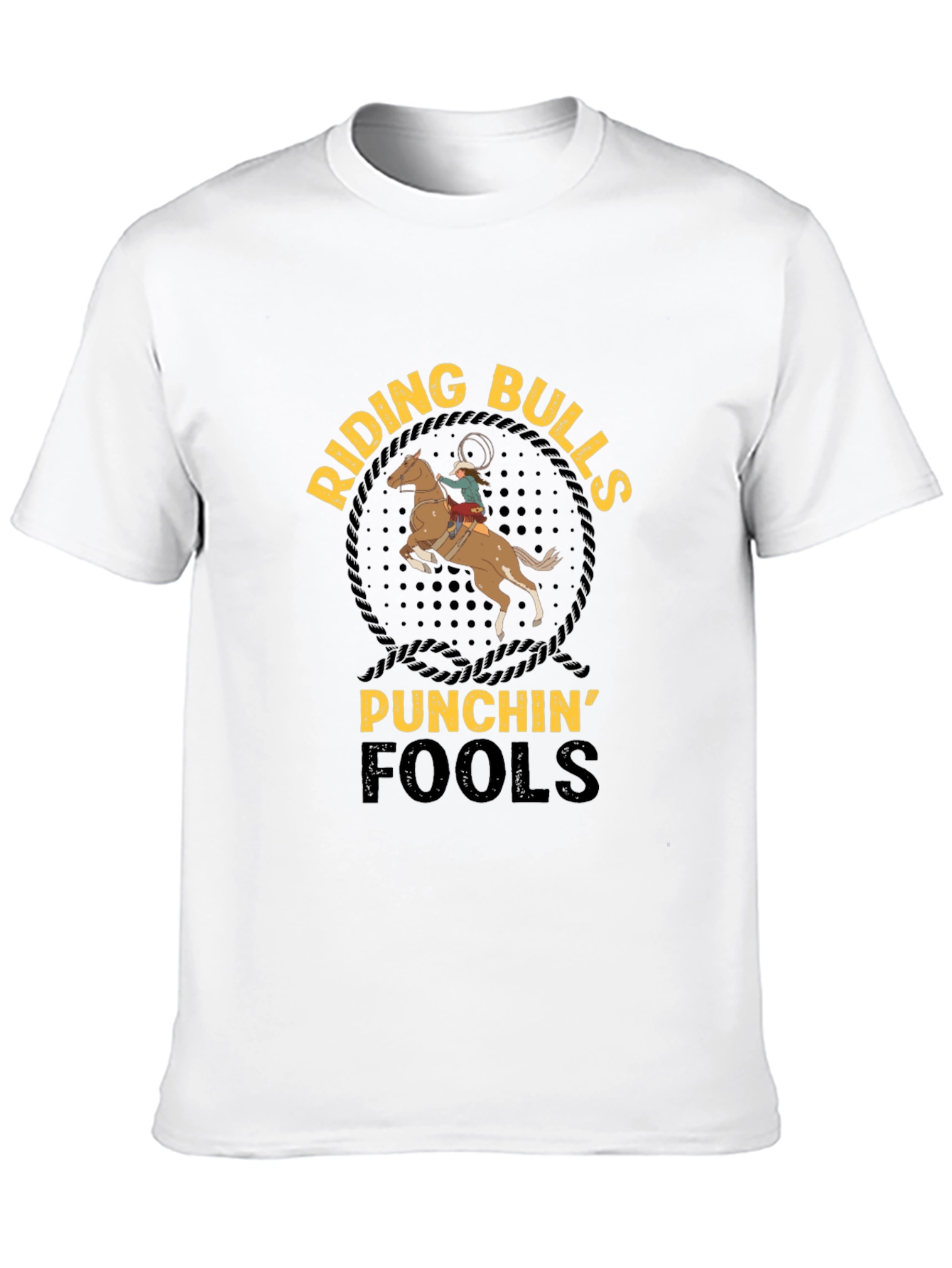 Riding Bulls Punchin Fools Graphic T-Shirt