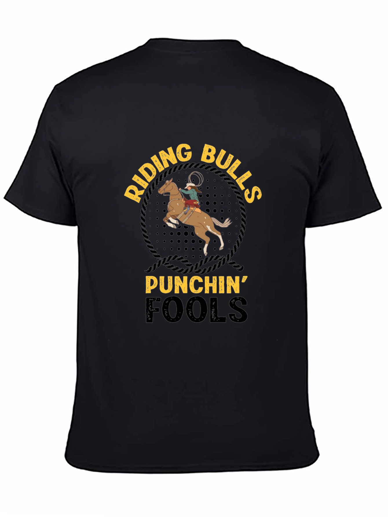 Riding Bulls Punchin Fools Graphic T-Shirt