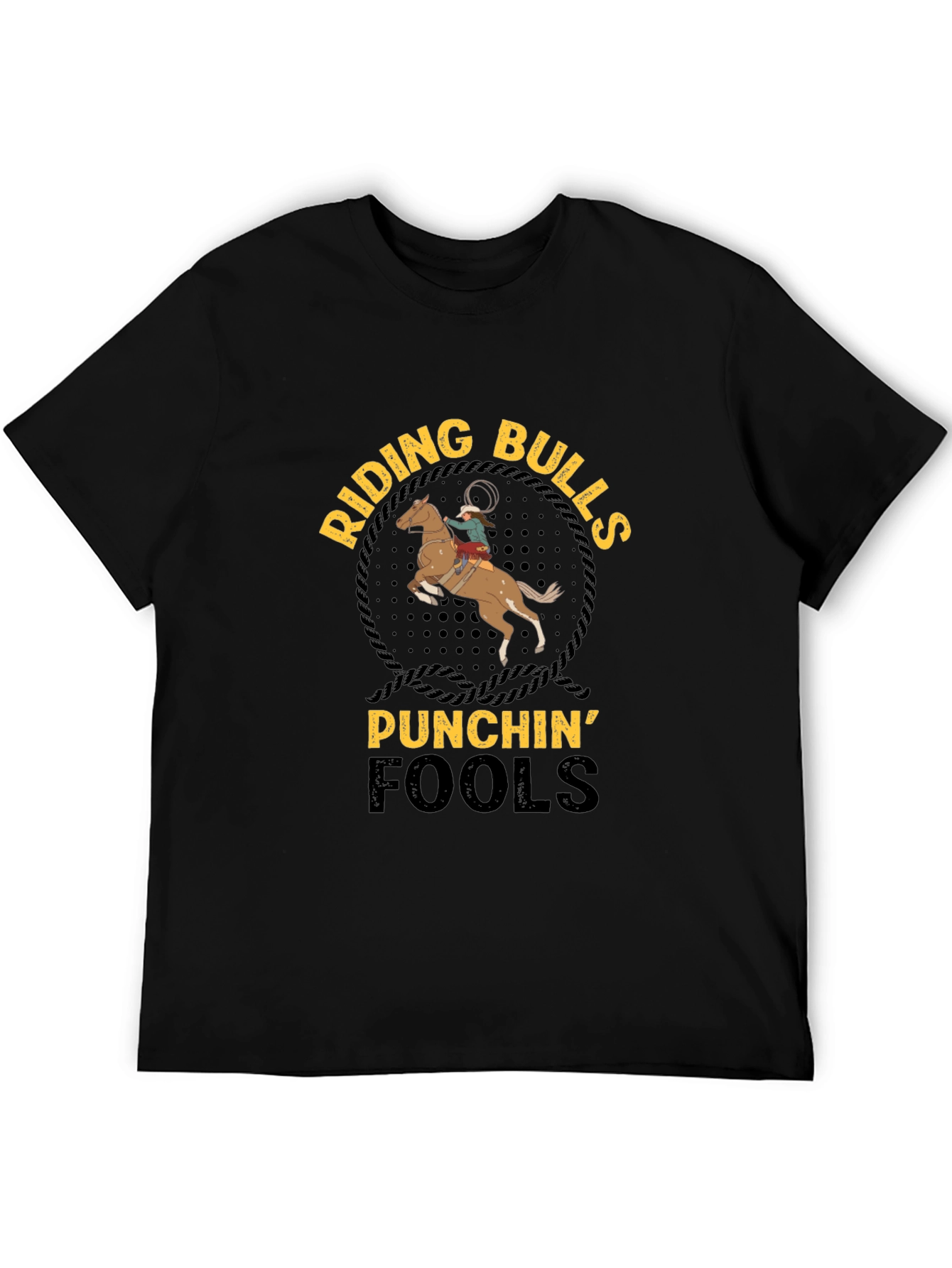 Riding Bulls Punchin Fools Graphic T-Shirt