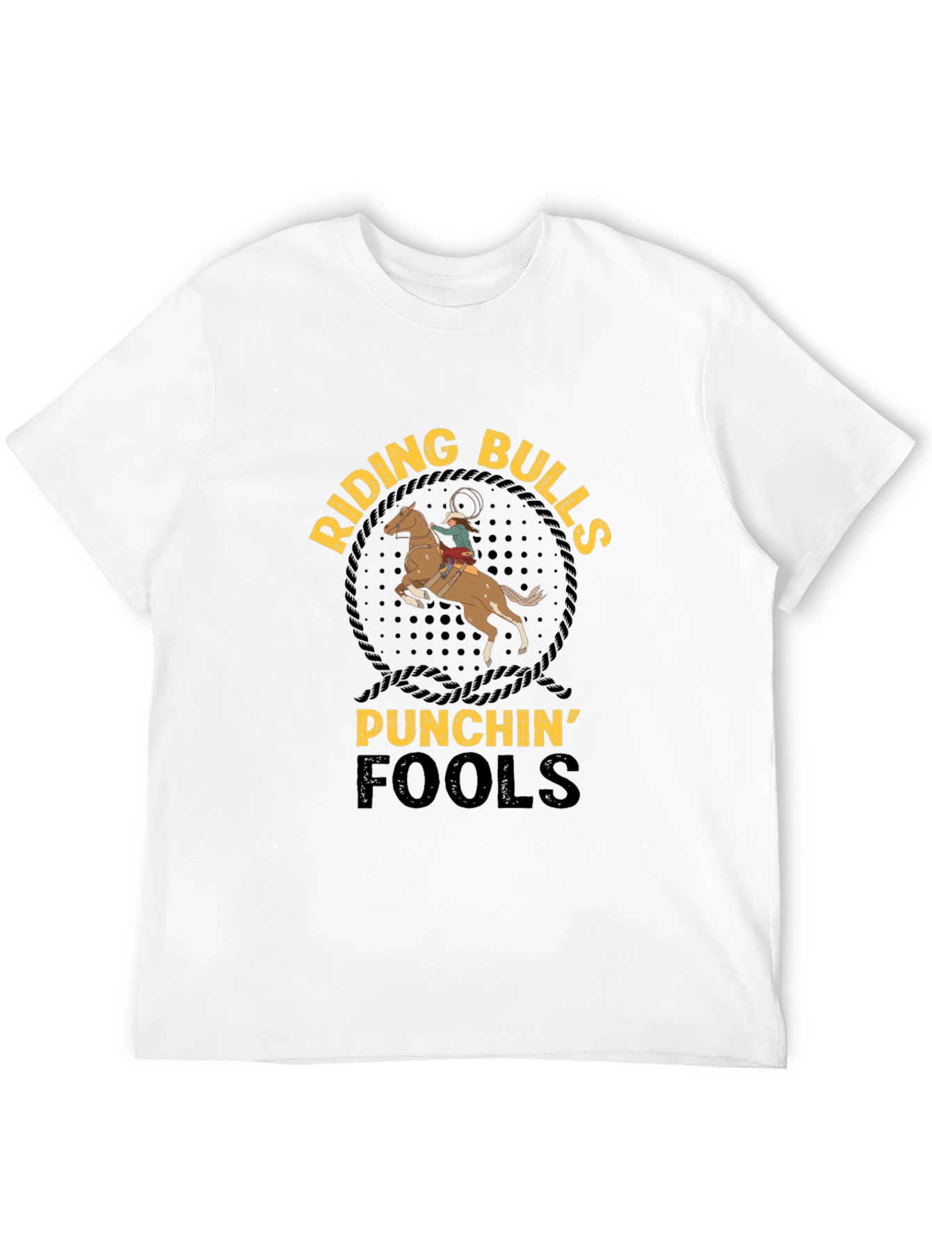 Riding Bulls Punchin Fools Graphic T-Shirt