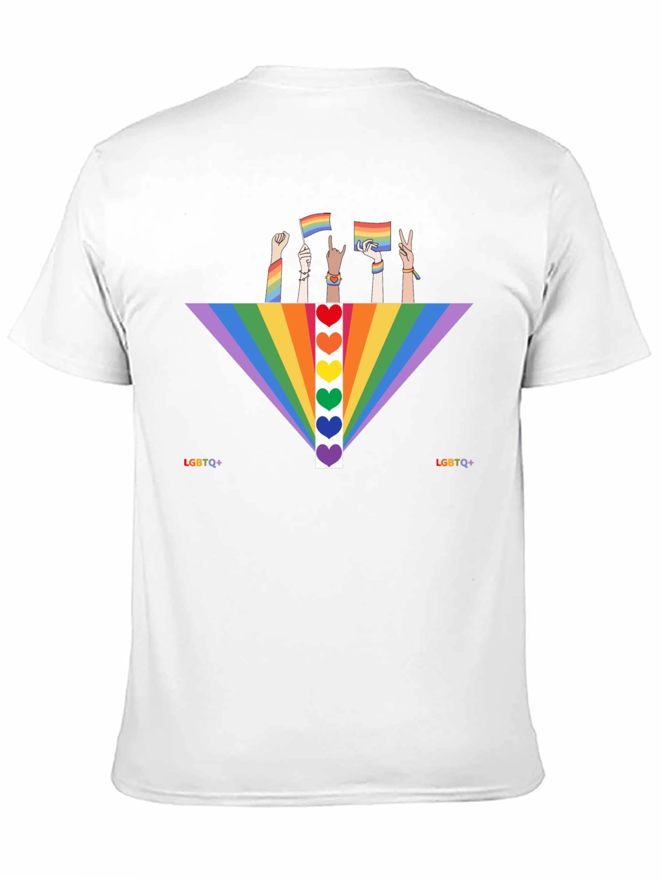 LGBTQ+ Pride Rainbow Heart T-Shirt
