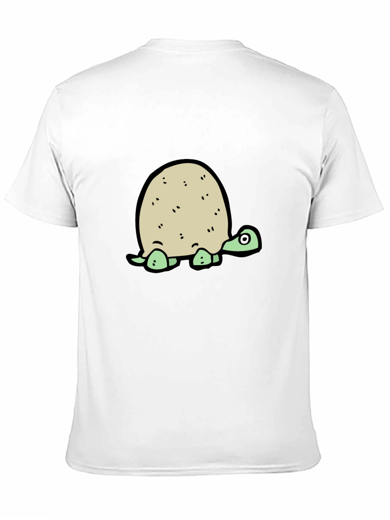 Cartoon Turtle Graphic Tee - Black T-Shirt