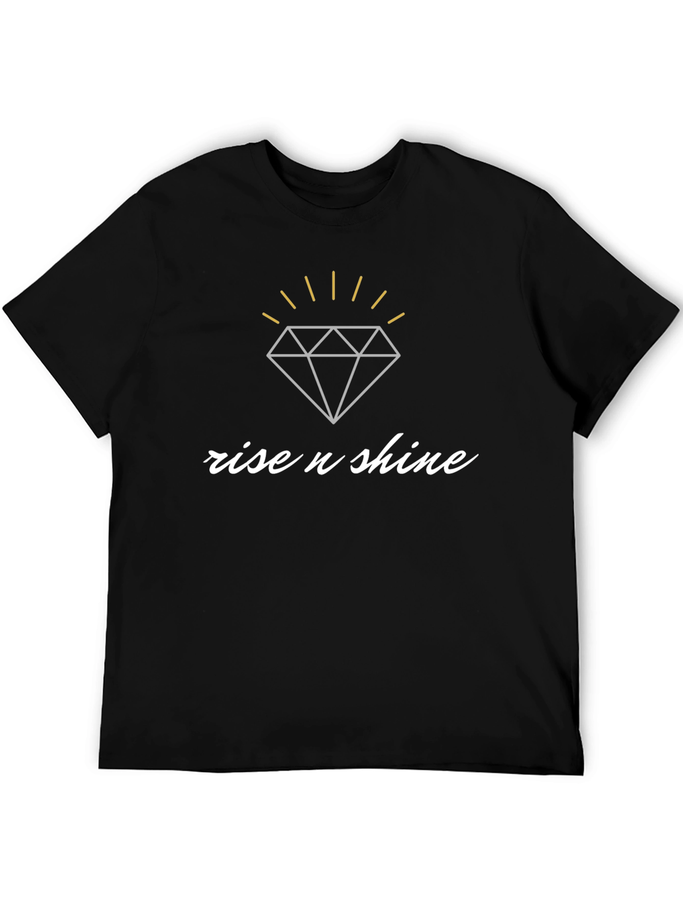Rise n Shine Diamond Graphic Black T-Shirt