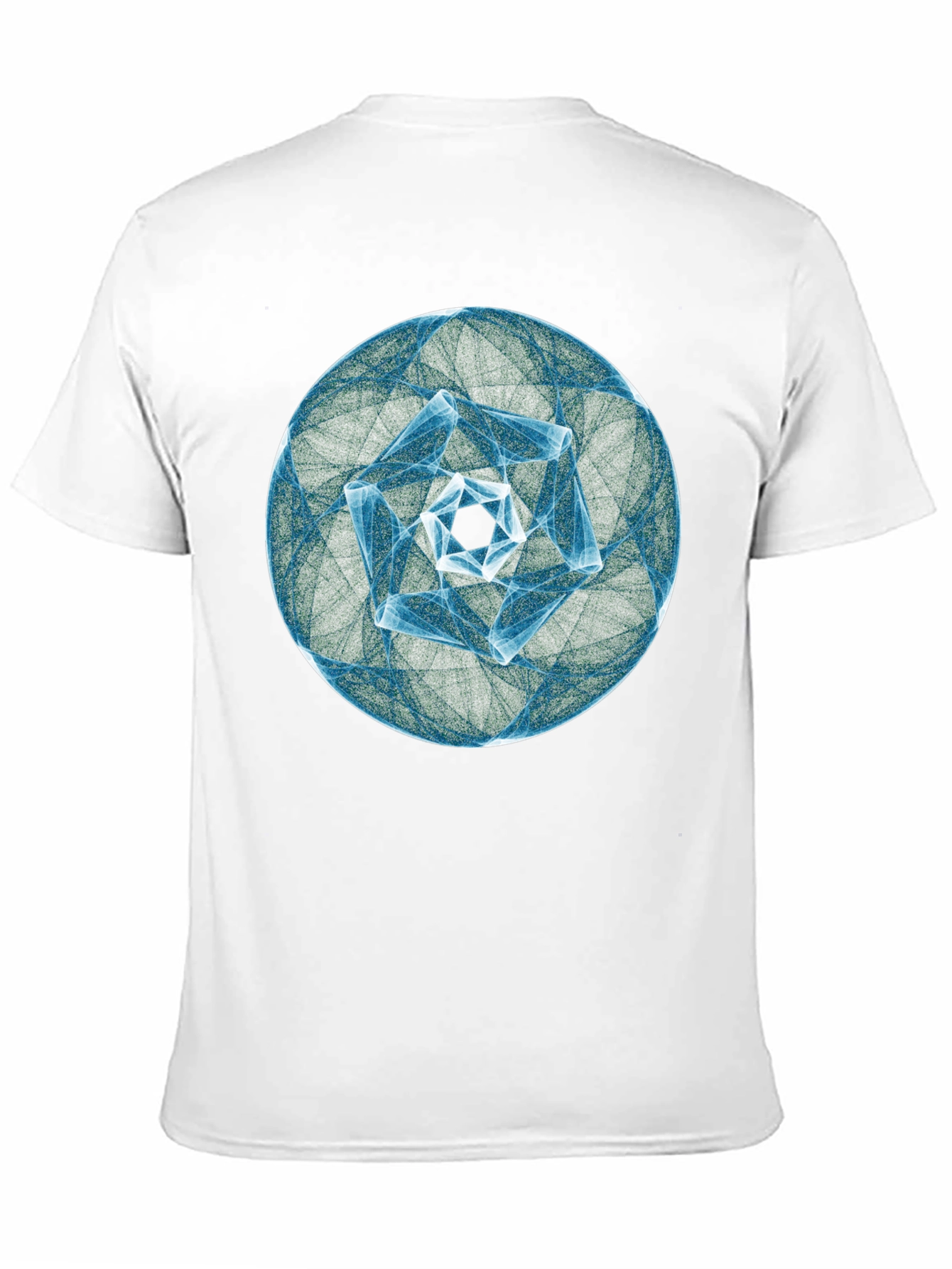 Abstract Geometric Circle Print Black T-Shirt
