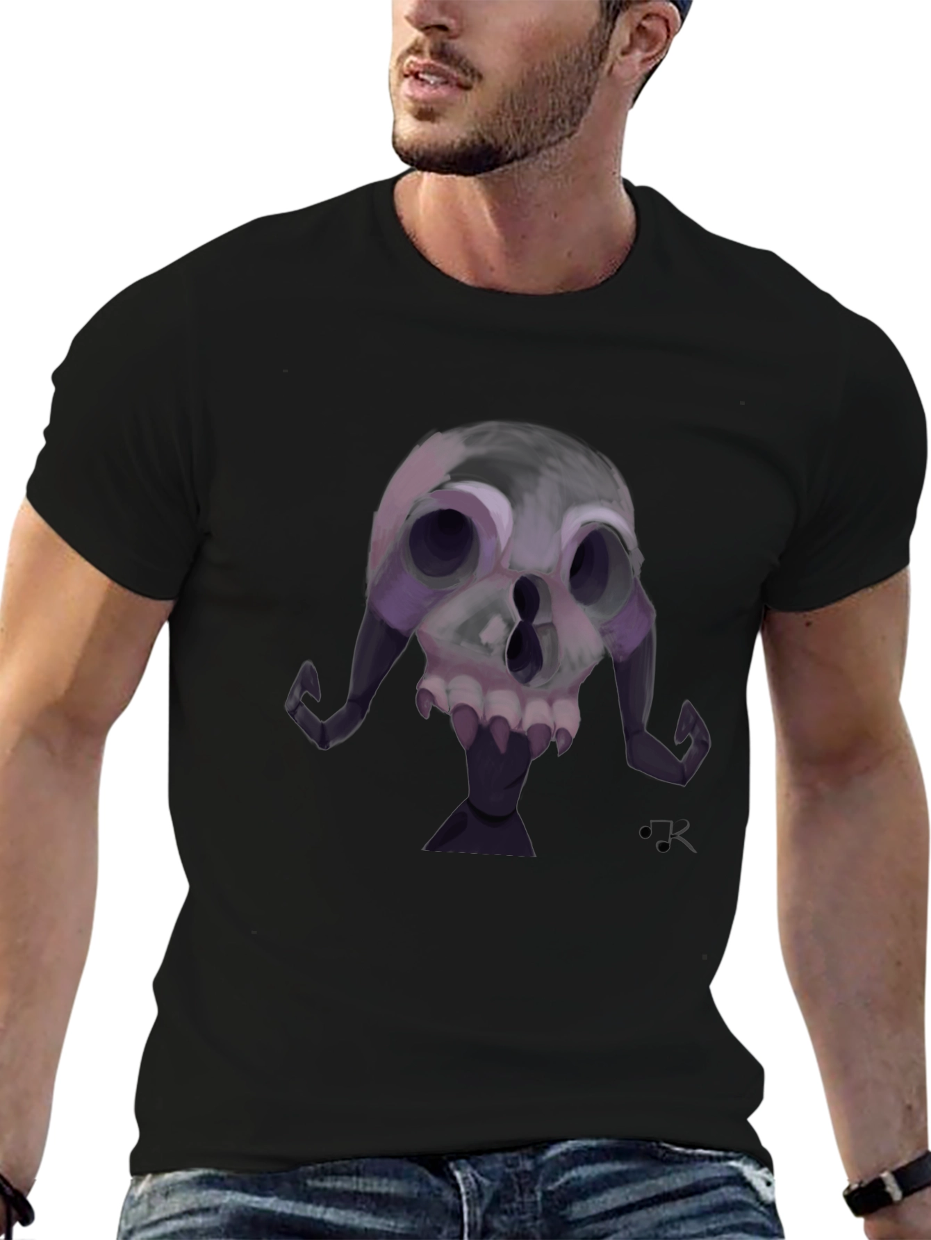 Skull Graphic Tee - Unique Gothic Design