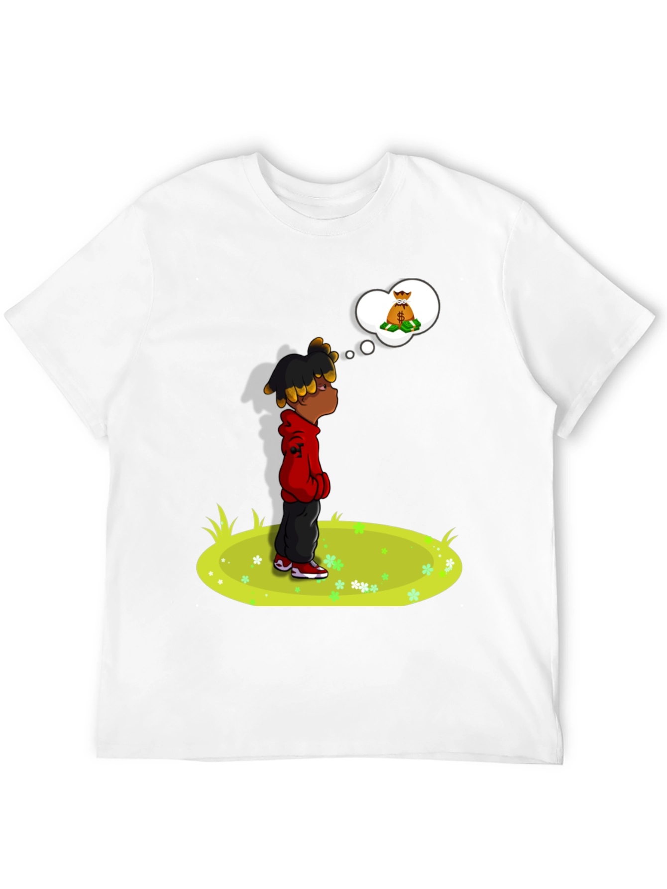 Cartoon Graphic Tee - Black