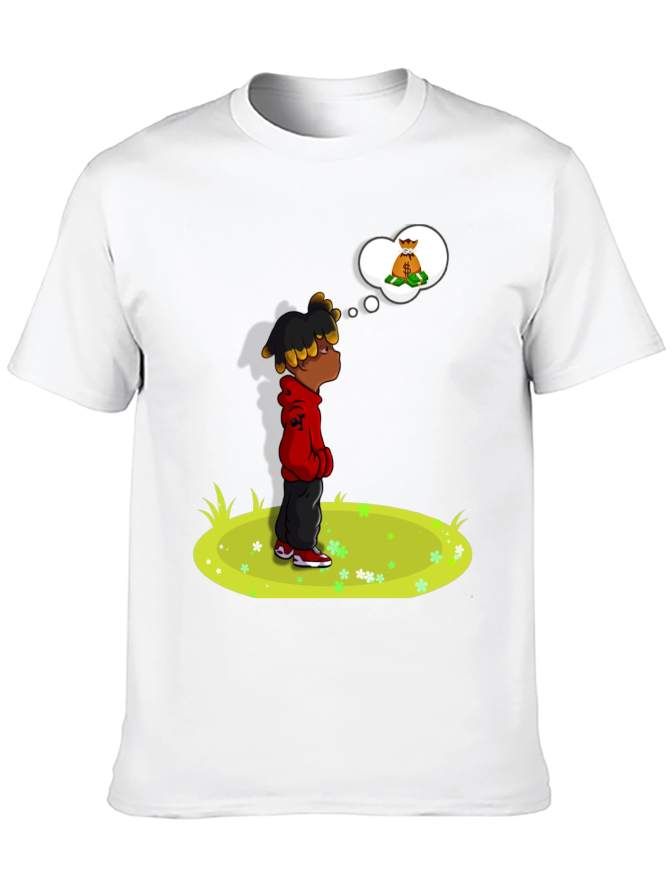 Cartoon Graphic Tee - Black