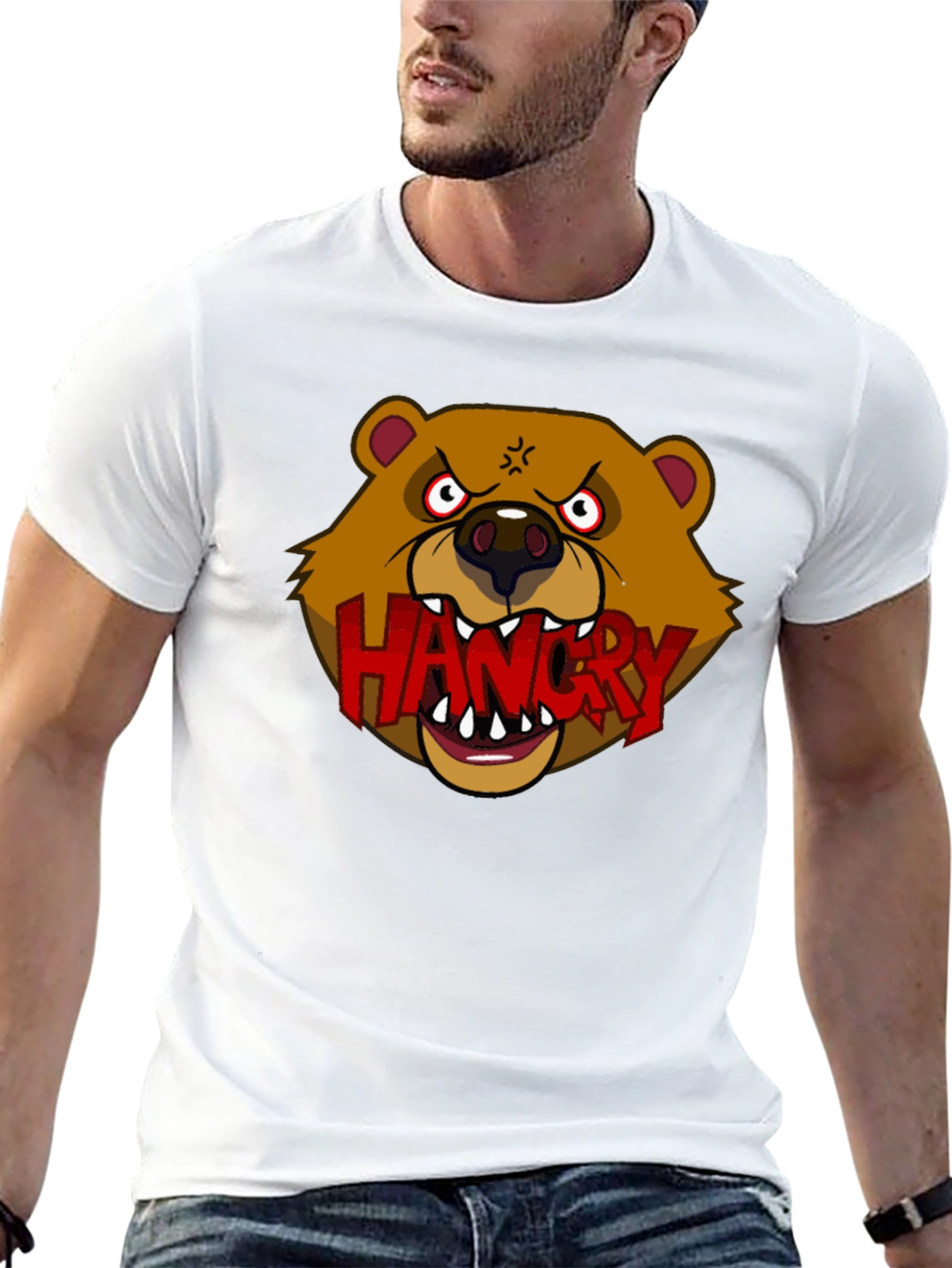 Hangry Bear Graphic Tee - Funny T-Shirt