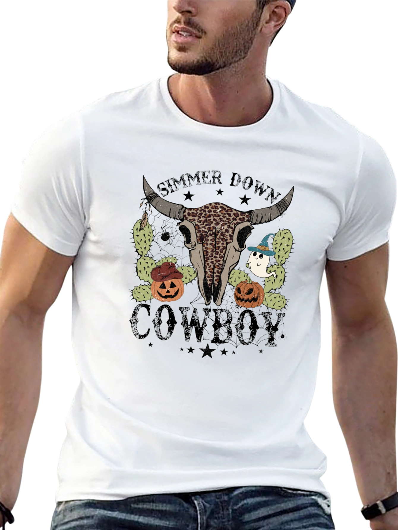 Simmer Down Cowboy Halloween T-Shirt