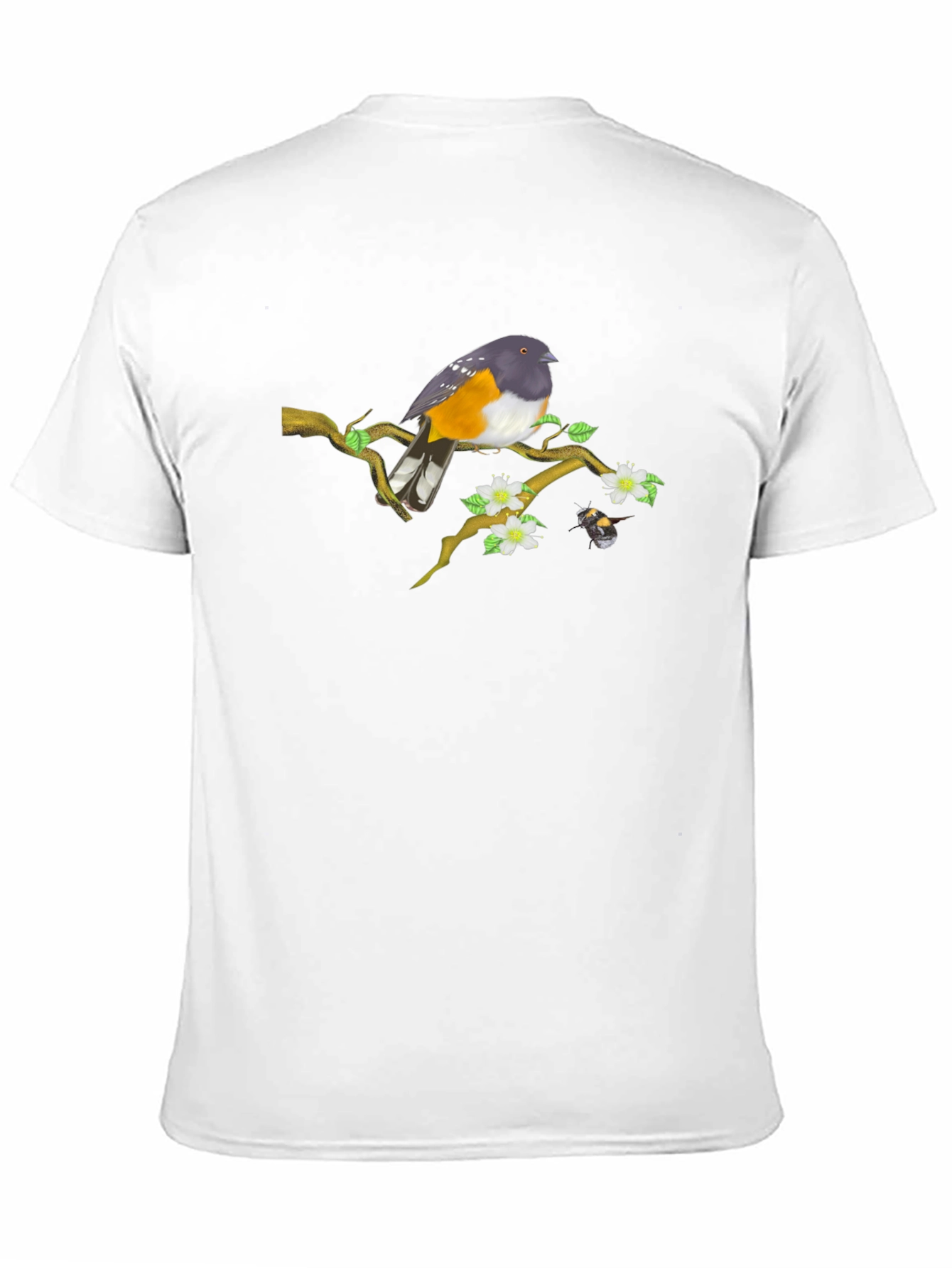 Bird on Branch Graphic Tee - Unique Design